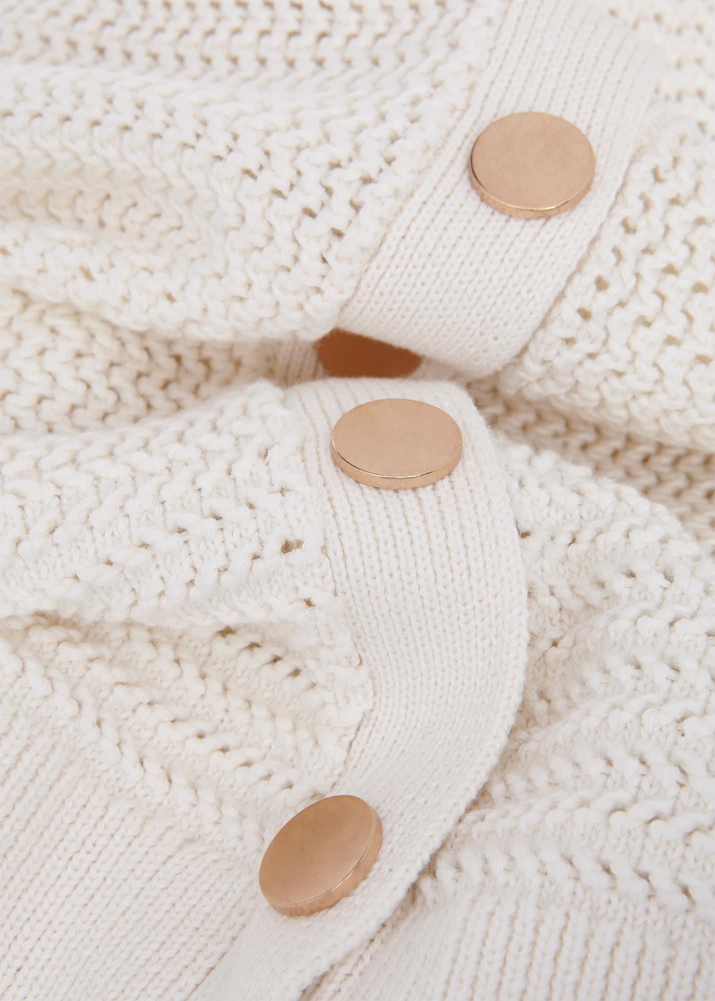 Florentina Cotton Cardigan, Ivory, hi-res