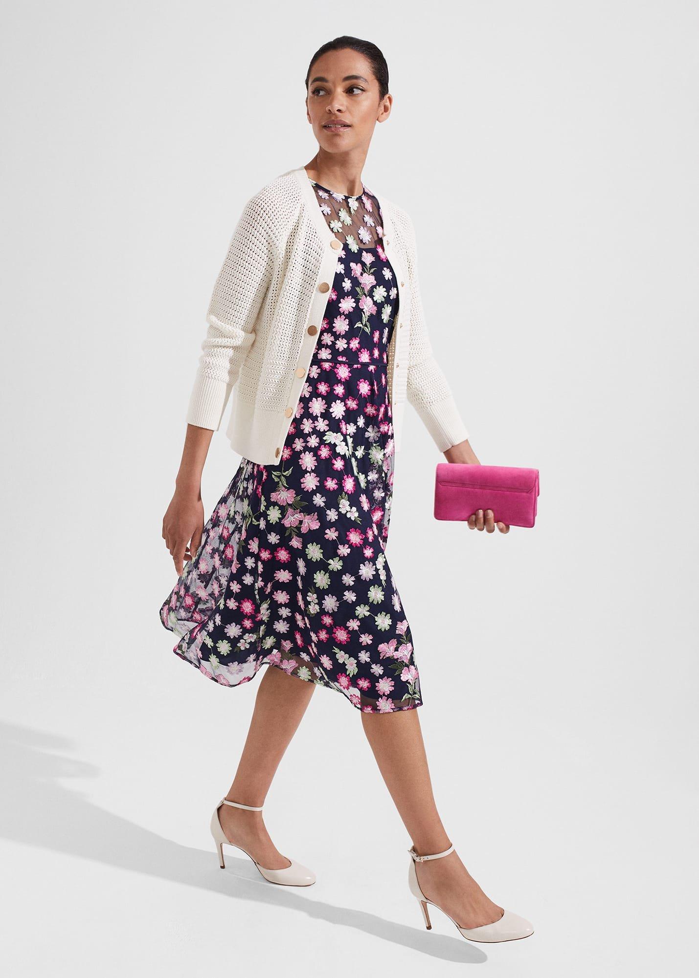 Florentina Cotton Cardigan, Ivory, hi-res