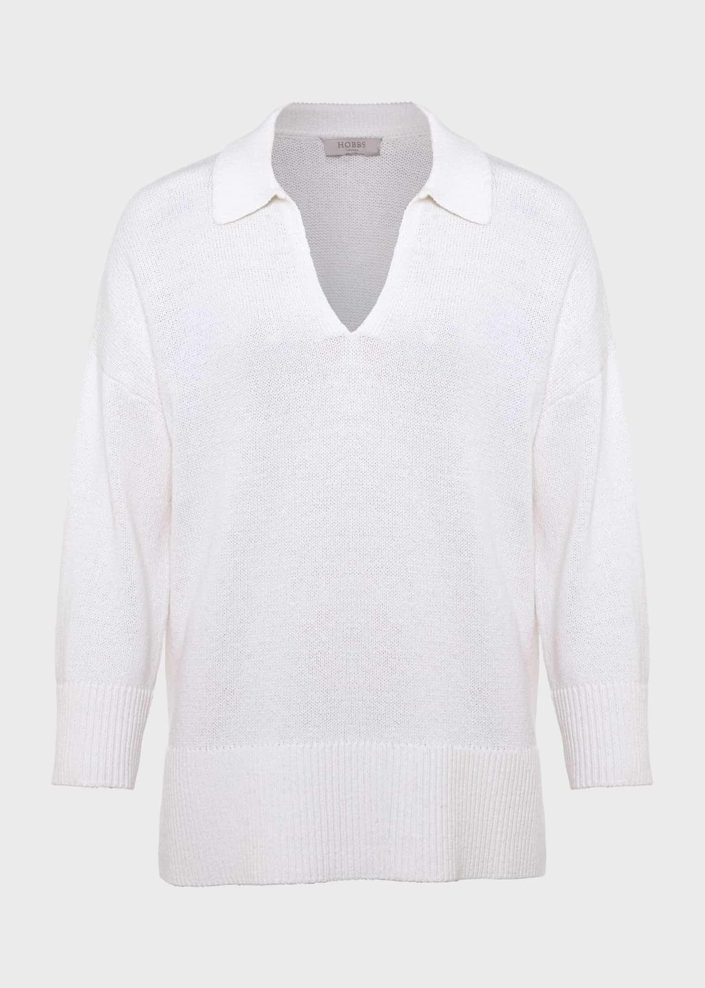 Madelyn Cotton Blend Jumper, Ivory, hi-res