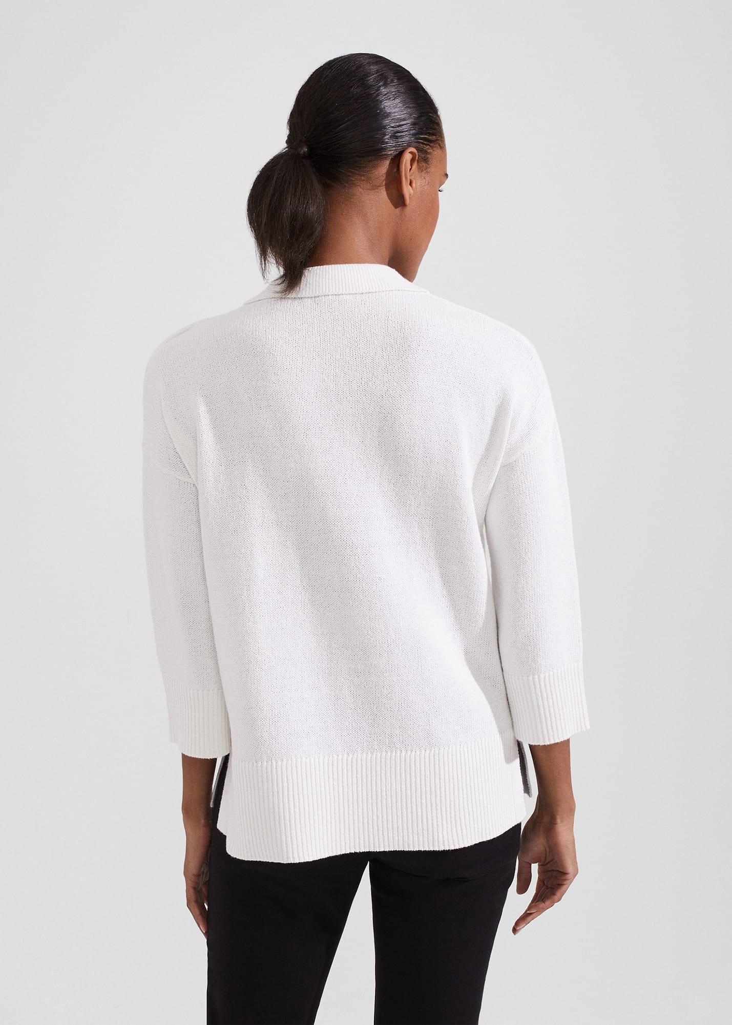 Madelyn Cotton Blend Jumper, Ivory, hi-res