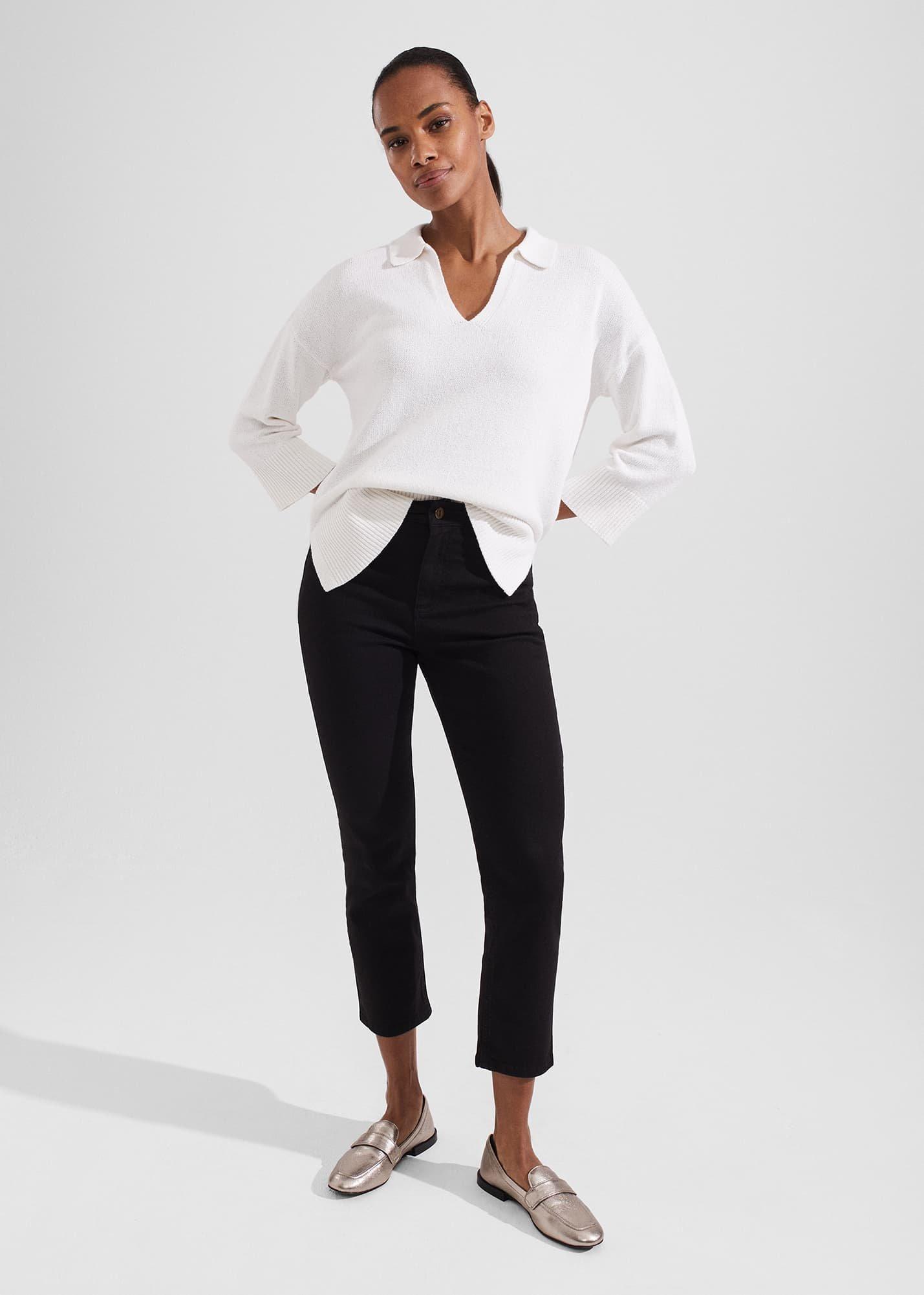 Madelyn Cotton Blend Jumper, Ivory, hi-res