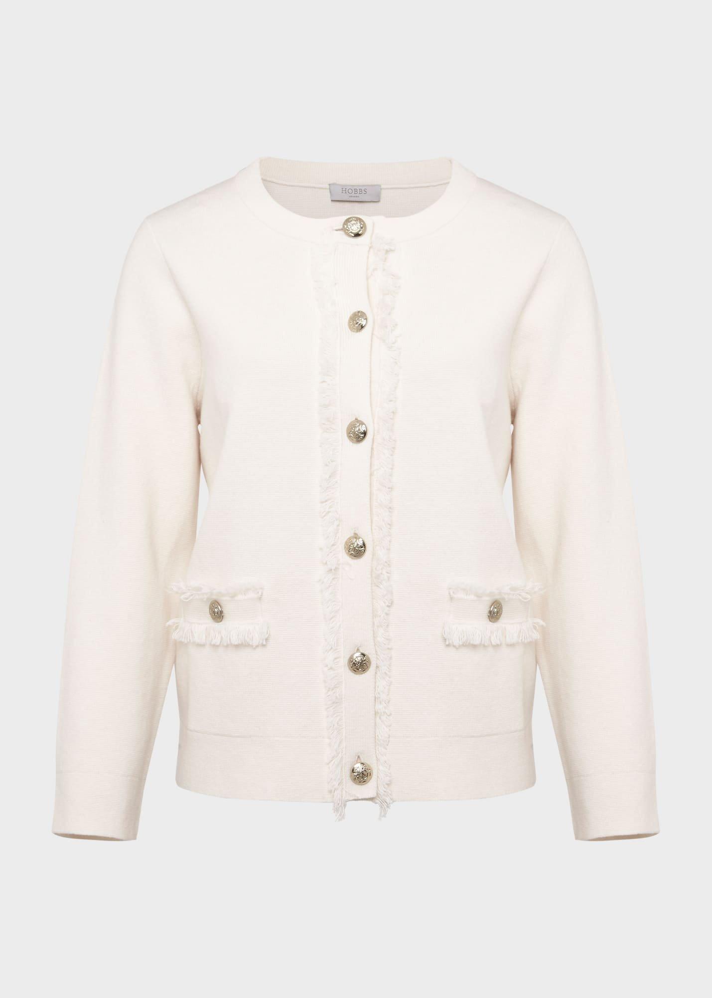 Sairey Cotton Wool Jacket, Ivory, hi-res