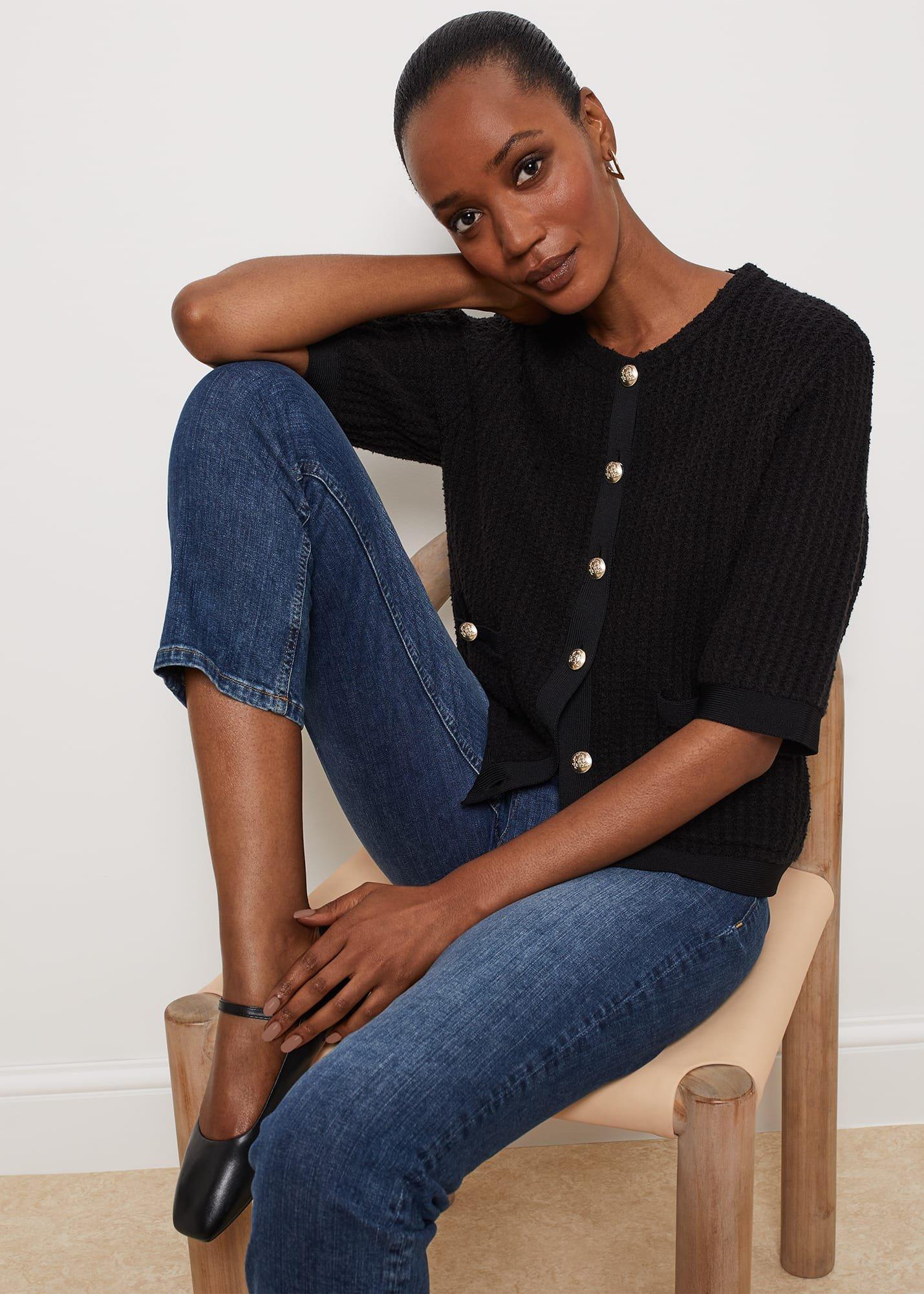 Ainsley Cotton Blend Knit Jacket