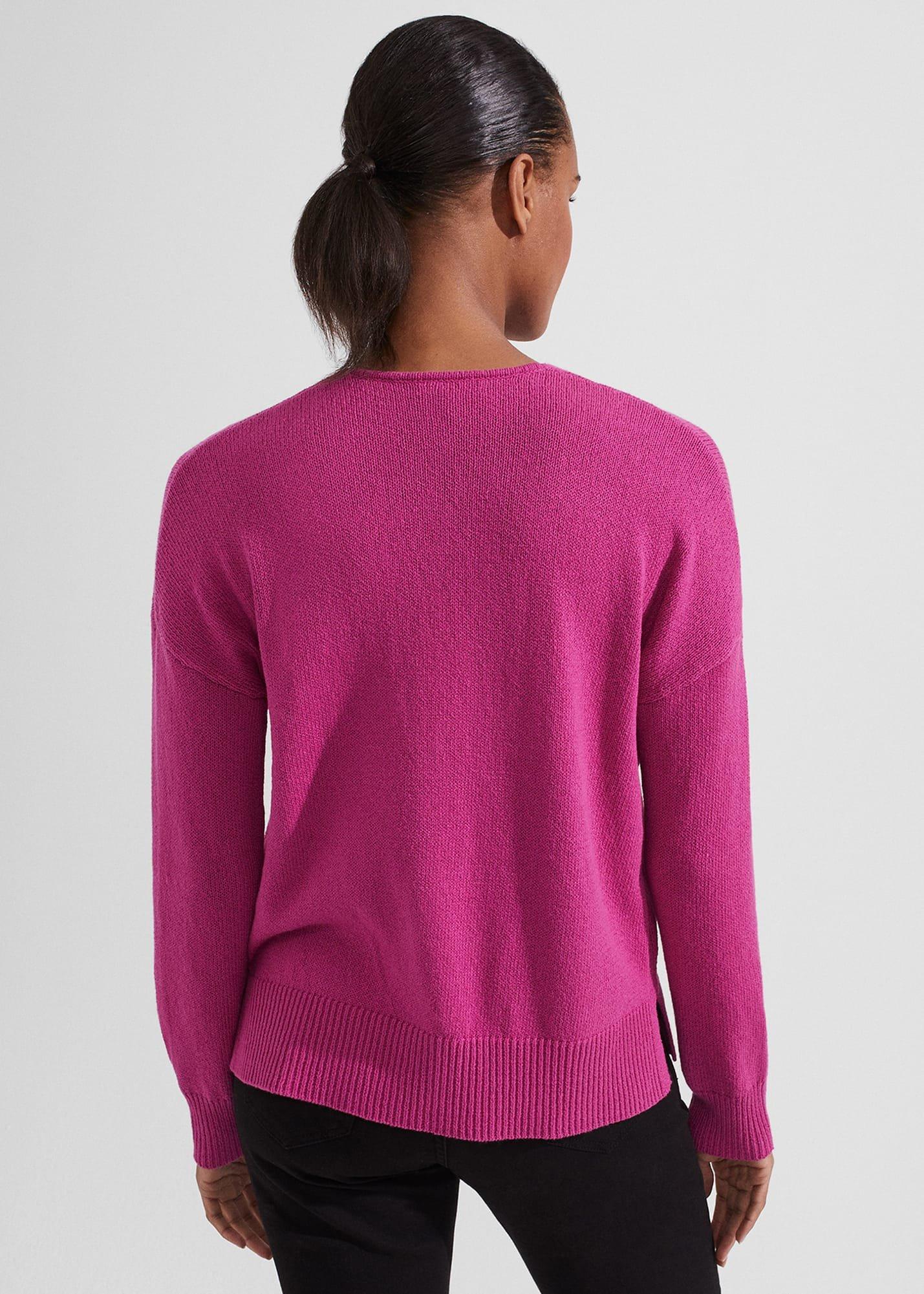 Hazel Cotton Blend Sweater, Plum Pink, hi-res