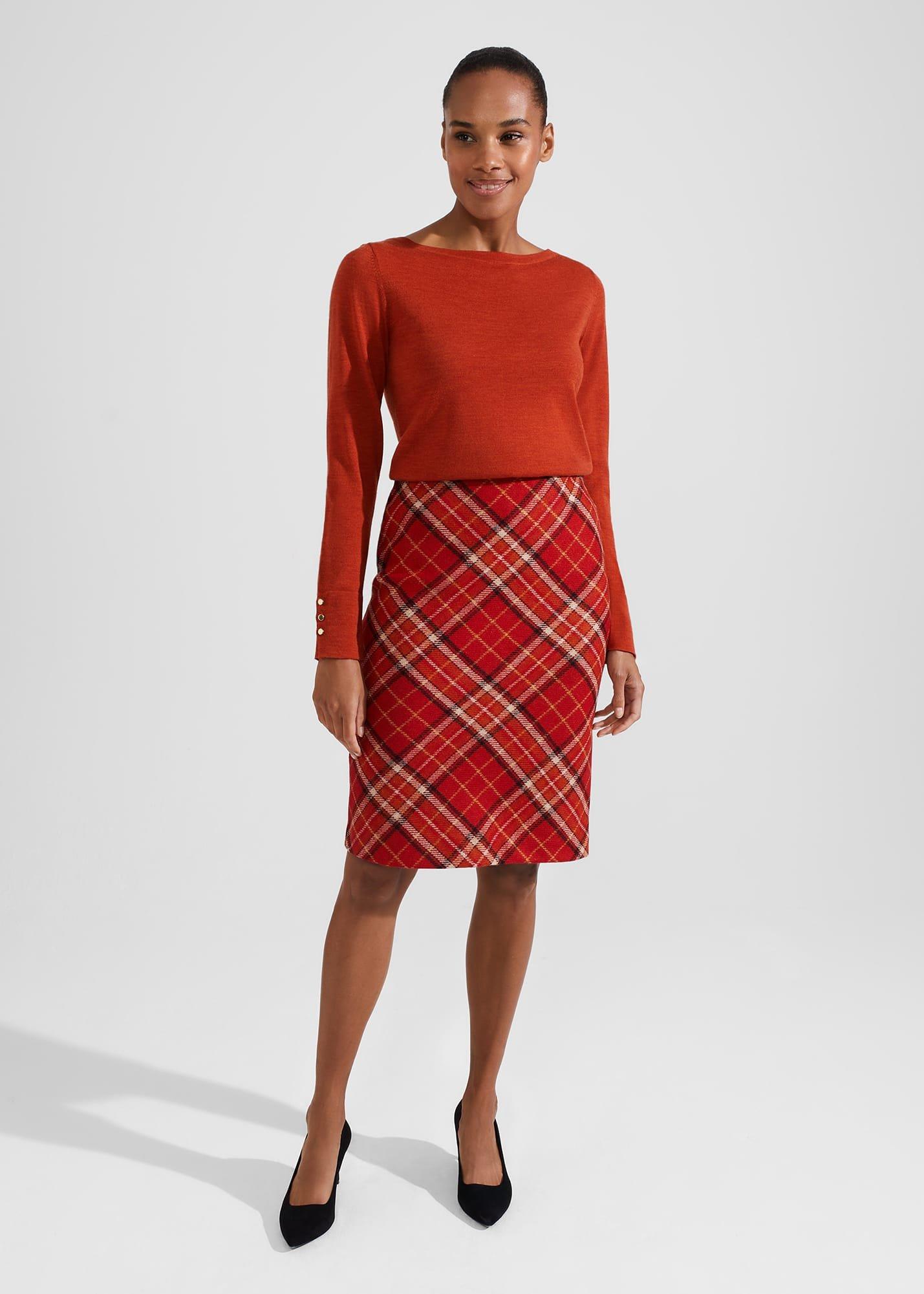 Perla Merino Wool Jumper, Orange Marl, hi-res
