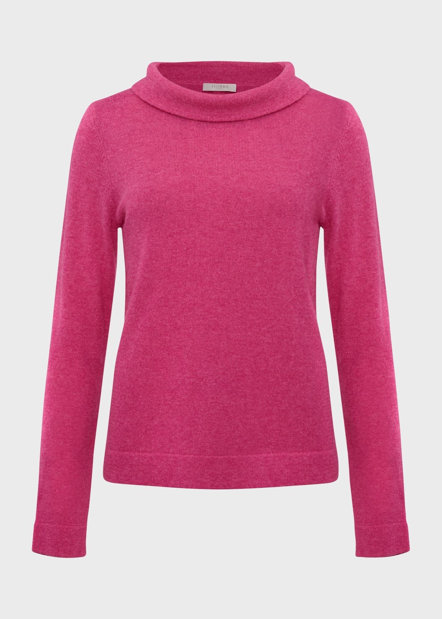 Audrey Wool Cashmere Jumper, Pink Marl, hi-res