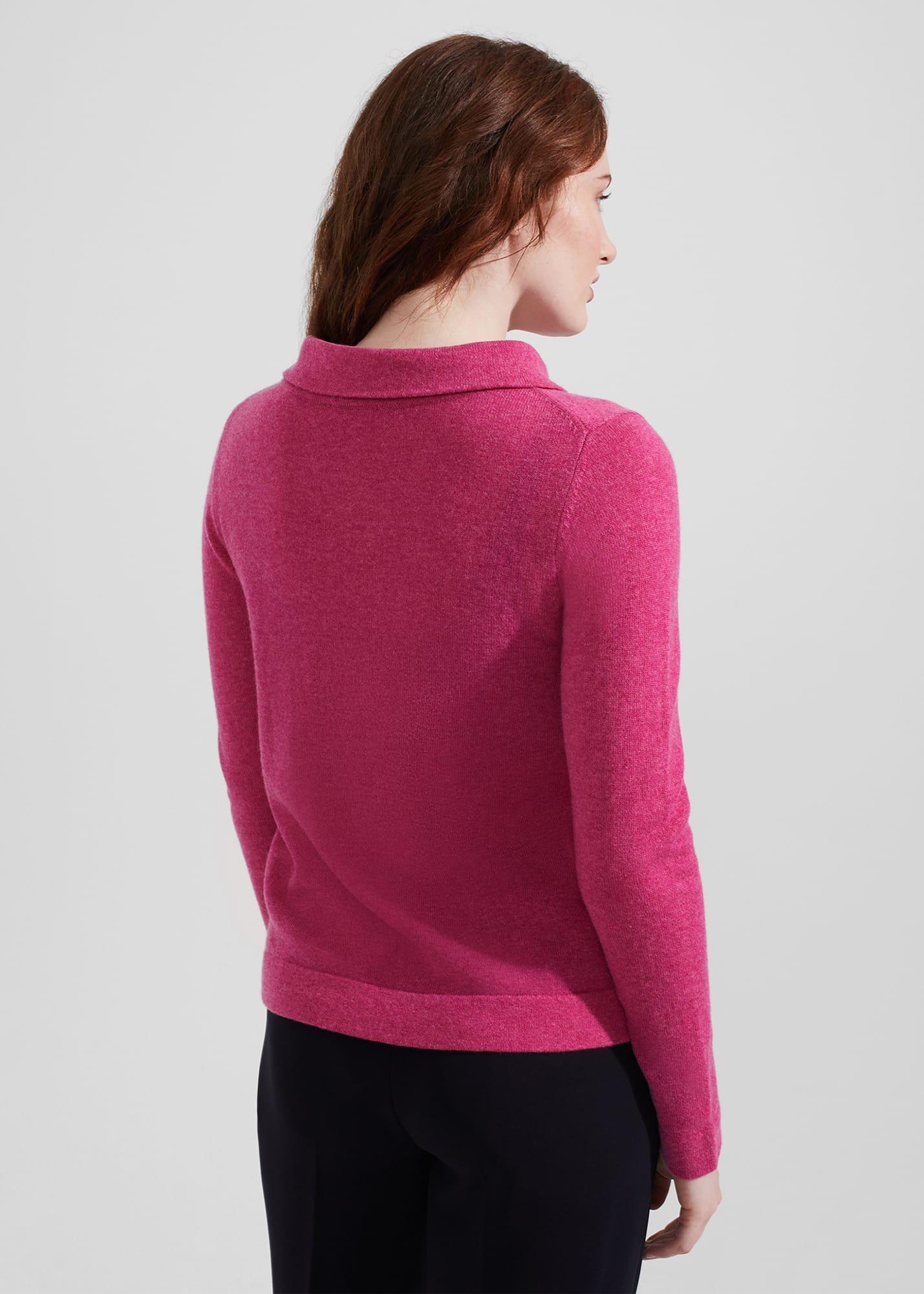Audrey Wool Cashmere Jumper, Pink Marl, hi-res