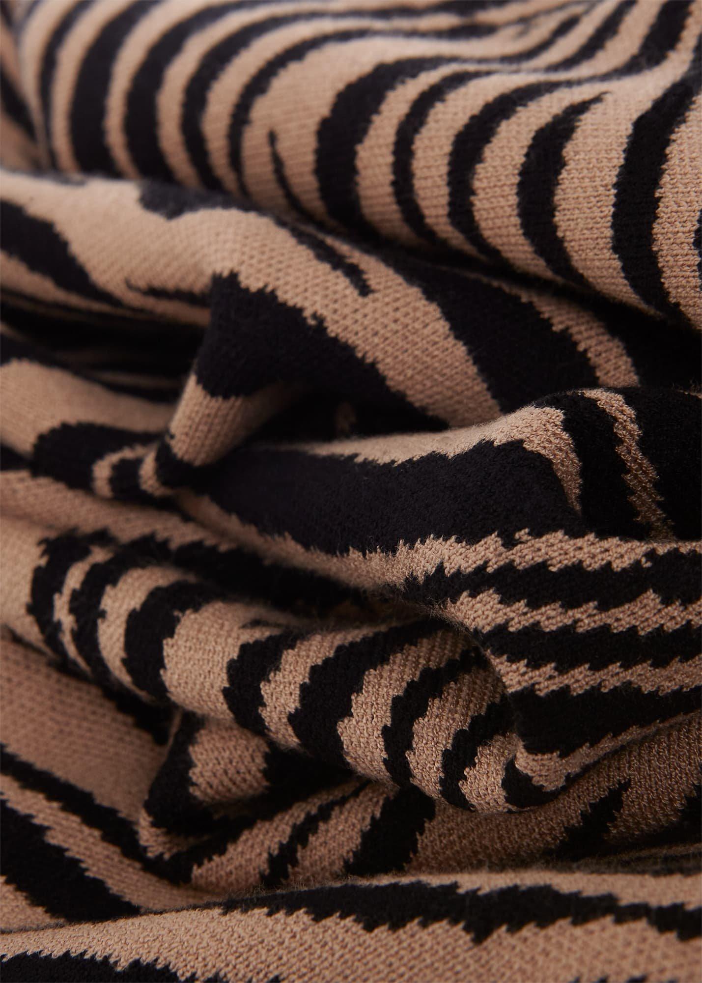 Madison Knitted Dress, Black Camel, hi-res