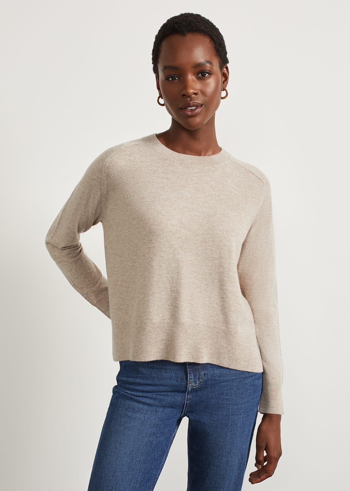 Miller Sweater With Cashmere, Camel Marl, hi-res