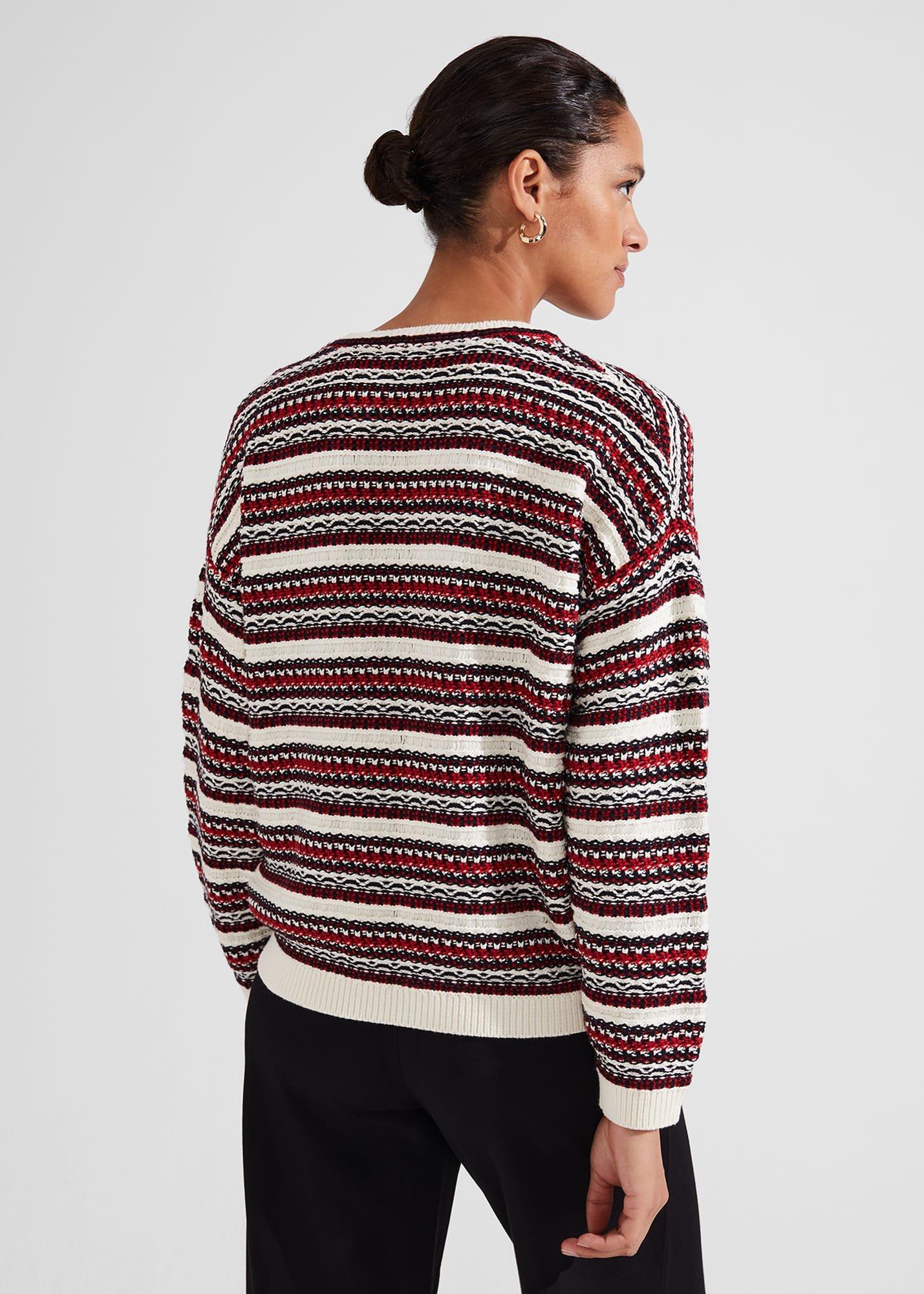 Santana Cotton Jumper, Navy Multi, hi-res