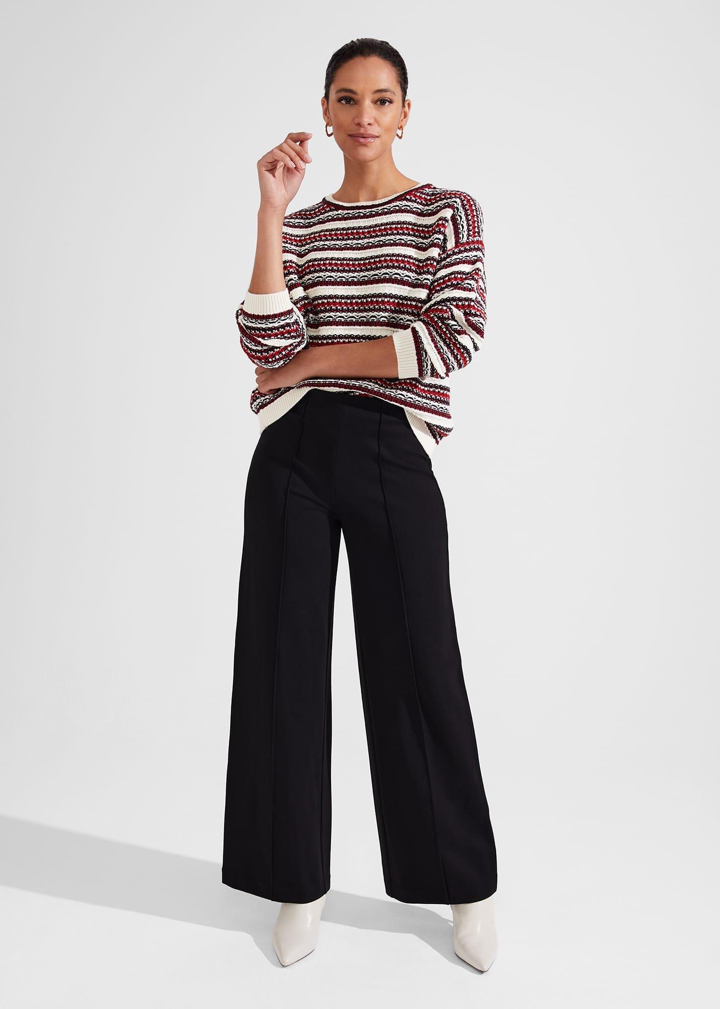 Santana Cotton Jumper, Navy Multi, hi-res