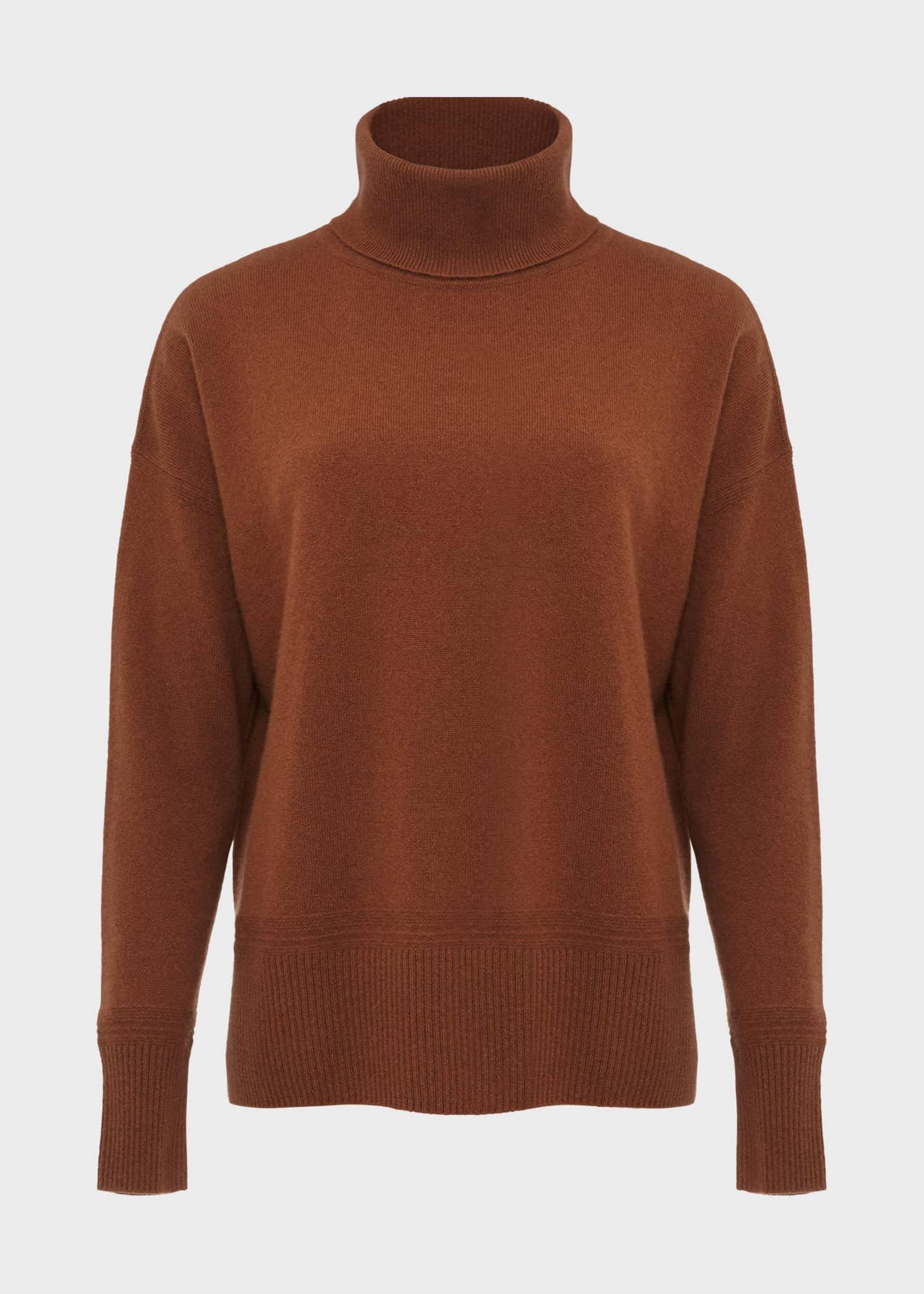 Delora Cashmere Roll Neck Sweater, Hobbs Vicuna, hi-res