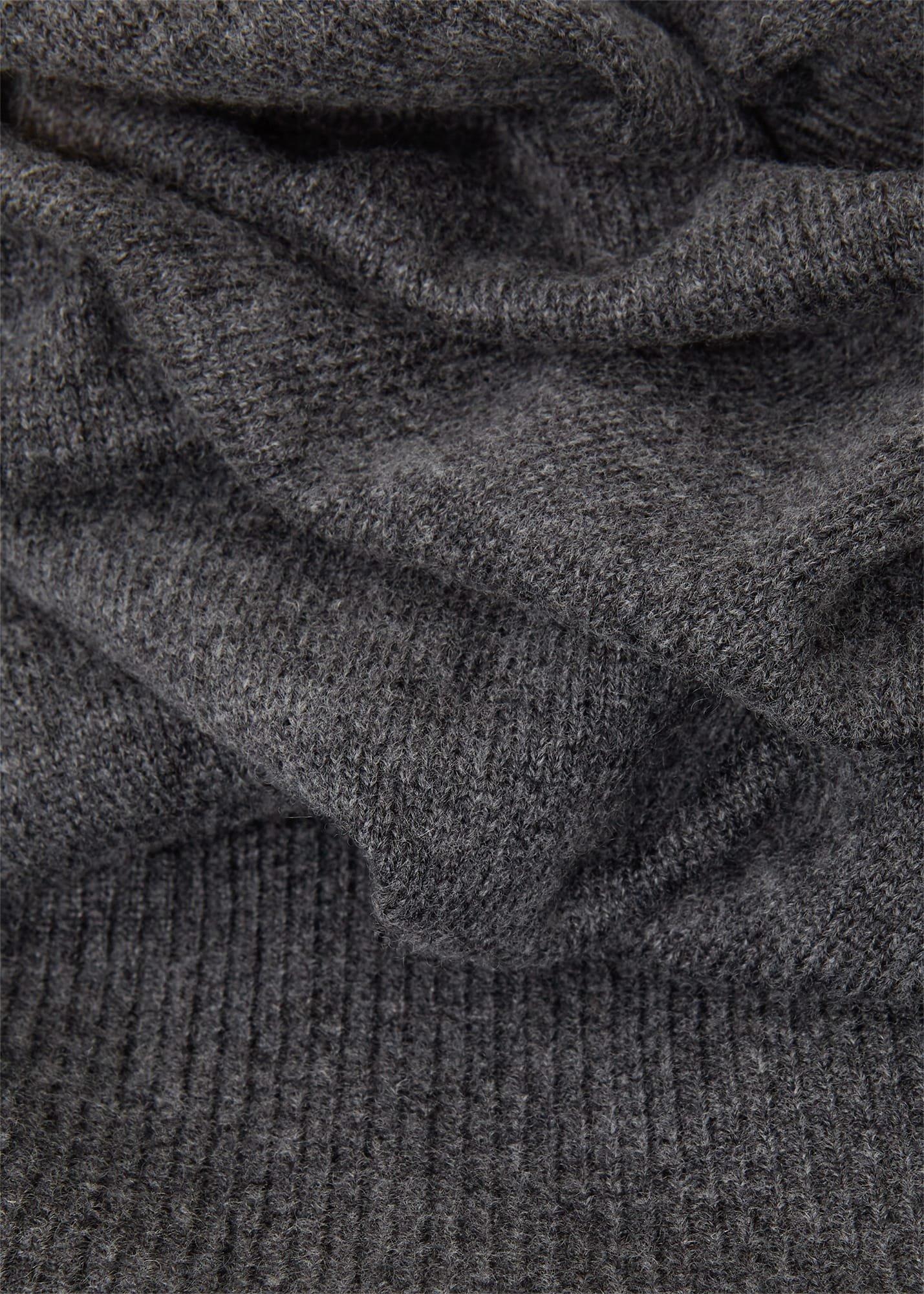 Geneva Knitted Dress With Cashmere, Dark Grey Marl, hi-res