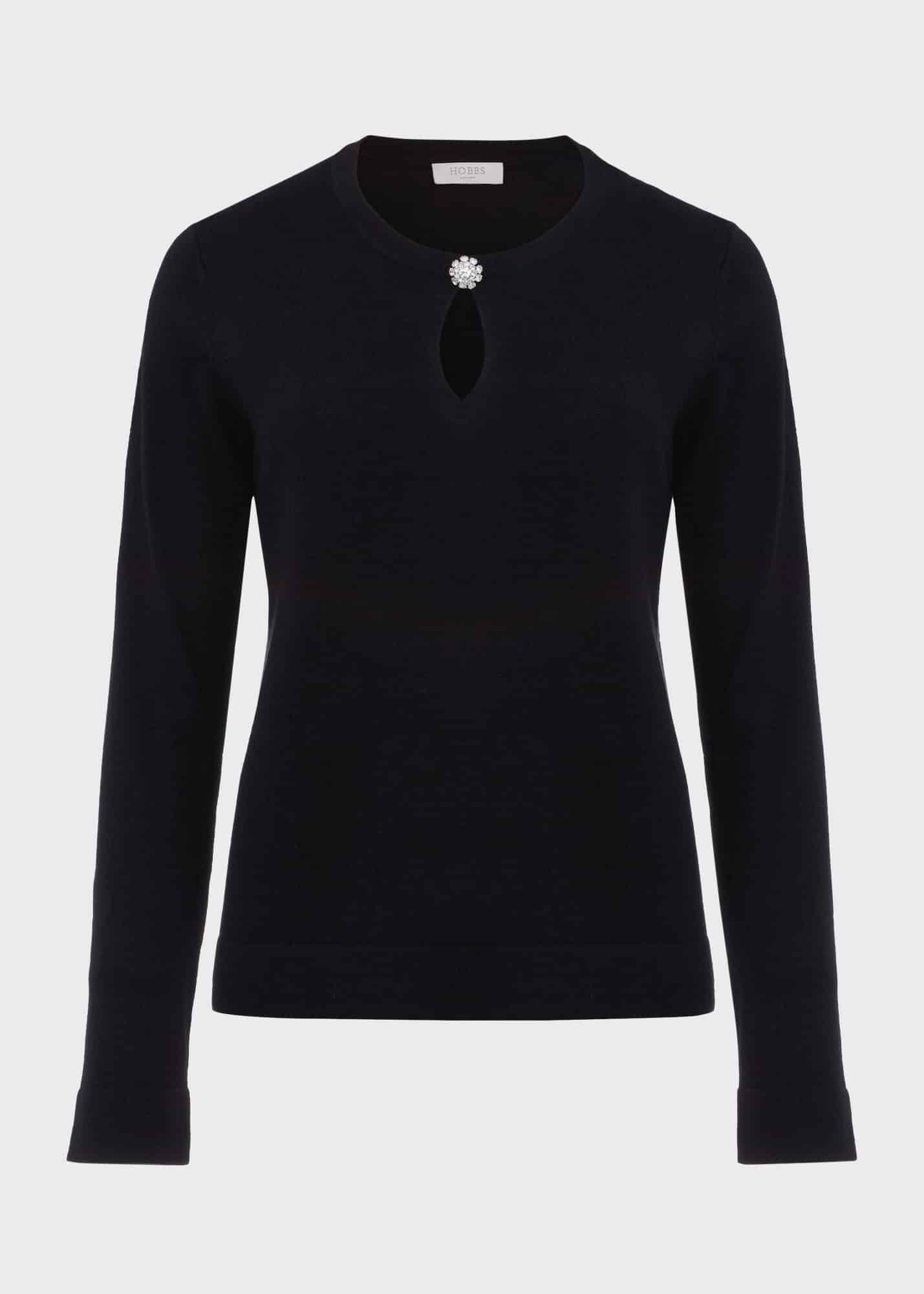 Wrenley Jumper With Cashmere, Hobbs Navy, hi-res