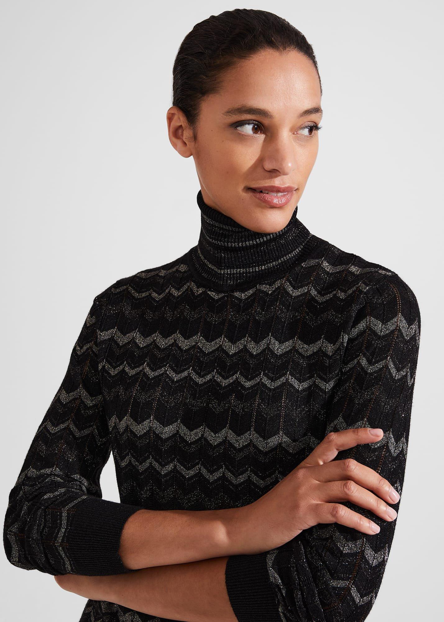 Sidonie Sparkle Sweater, Black Silver, hi-res