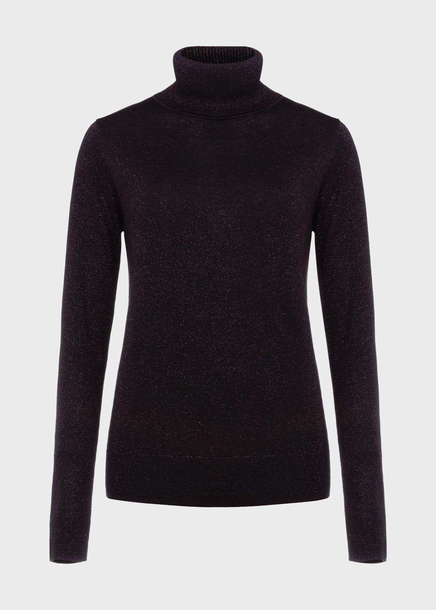 Olive Sparkle Roll Neck Jumper