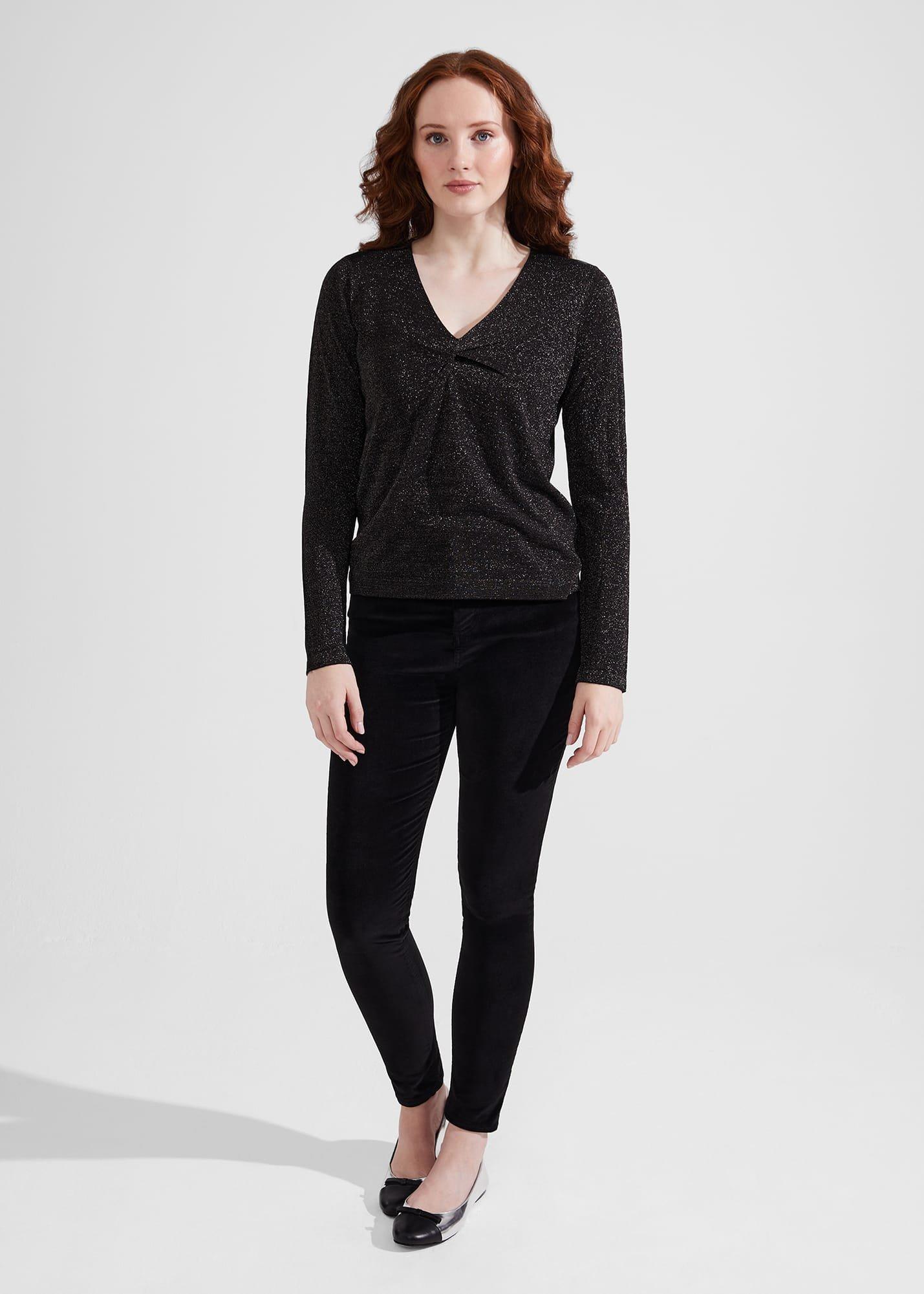 Myla Sparkle Sweater, Black Silver, hi-res