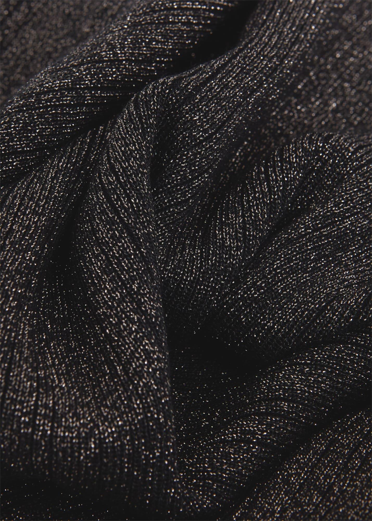 Reena Sparkle Ribbed Knitted Dress, Black Gold, hi-res