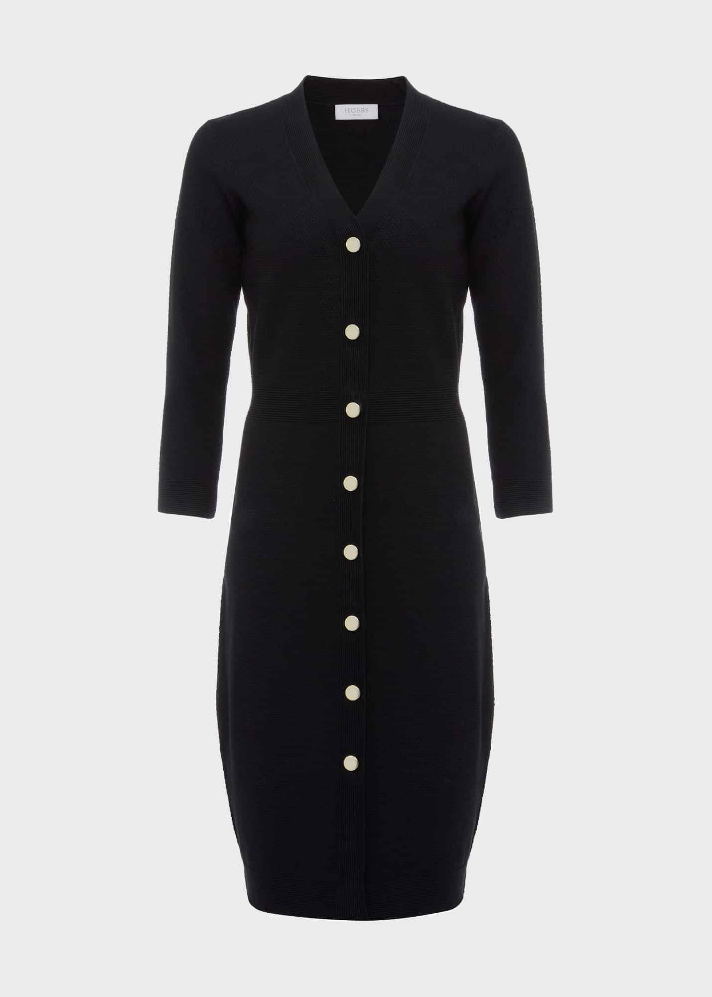 Marlee Knitted Dress, Black, hi-res
