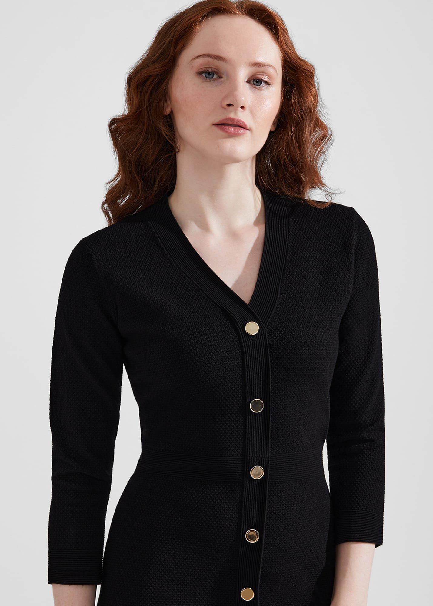 Marlee Knitted Dress, Black, hi-res