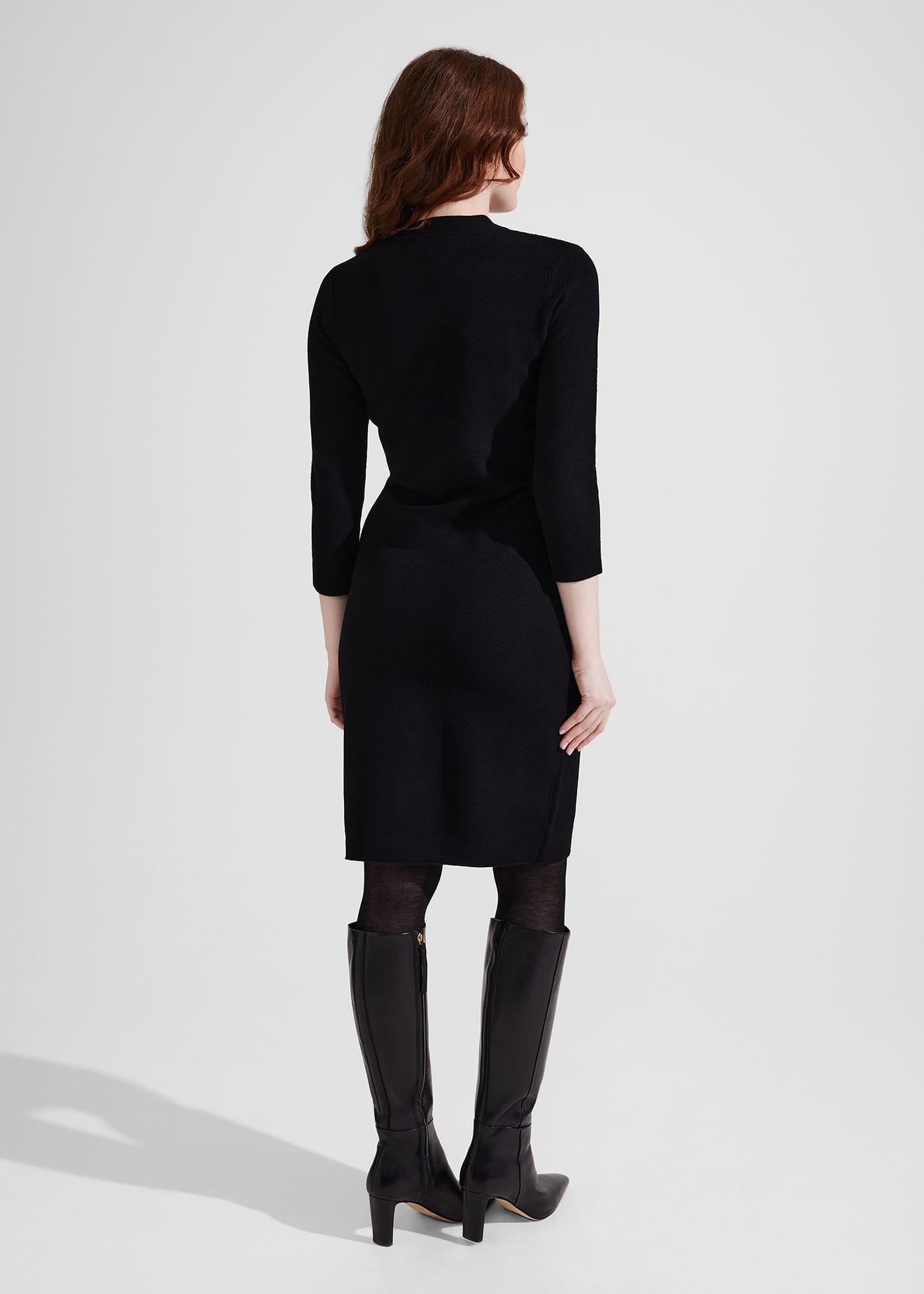 Marlee Knitted Dress, Black, hi-res