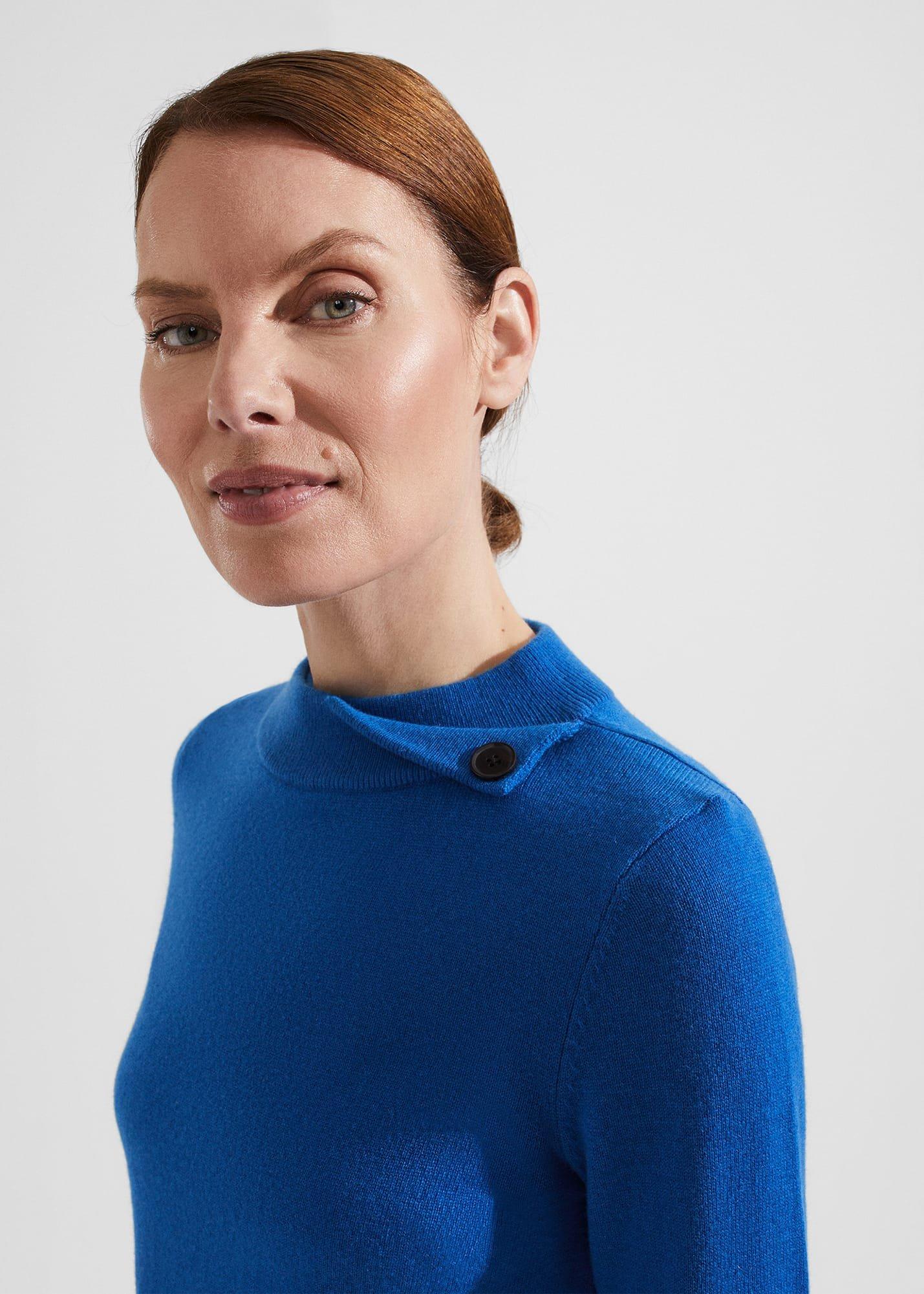 Talia Wool Cashmere Jumper, Electric Blue, hi-res