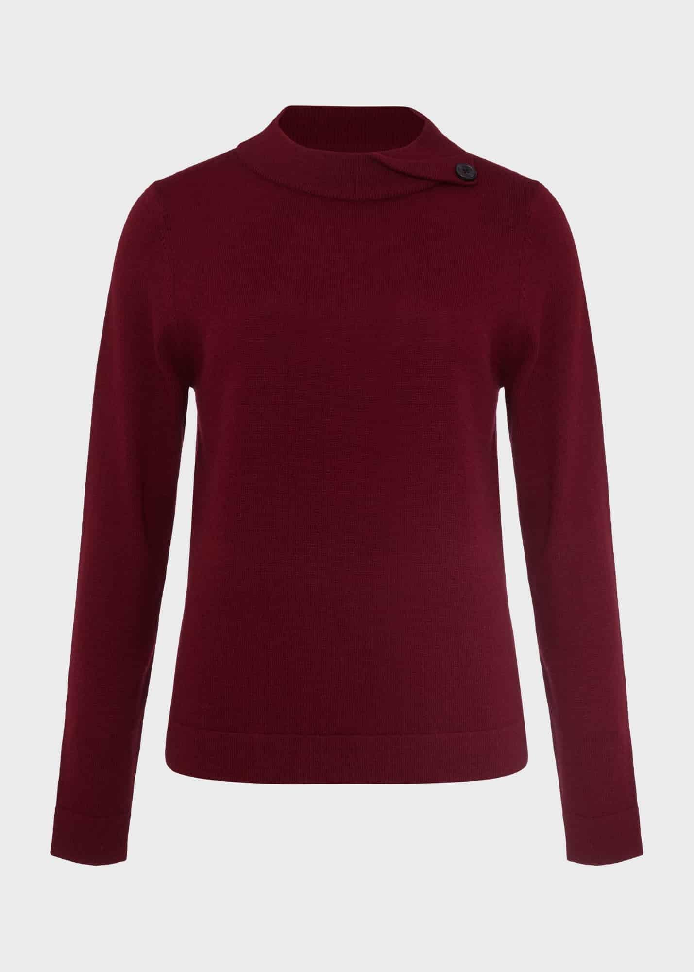 Talia Wool Cashmere Jumper, Wine Red, hi-res