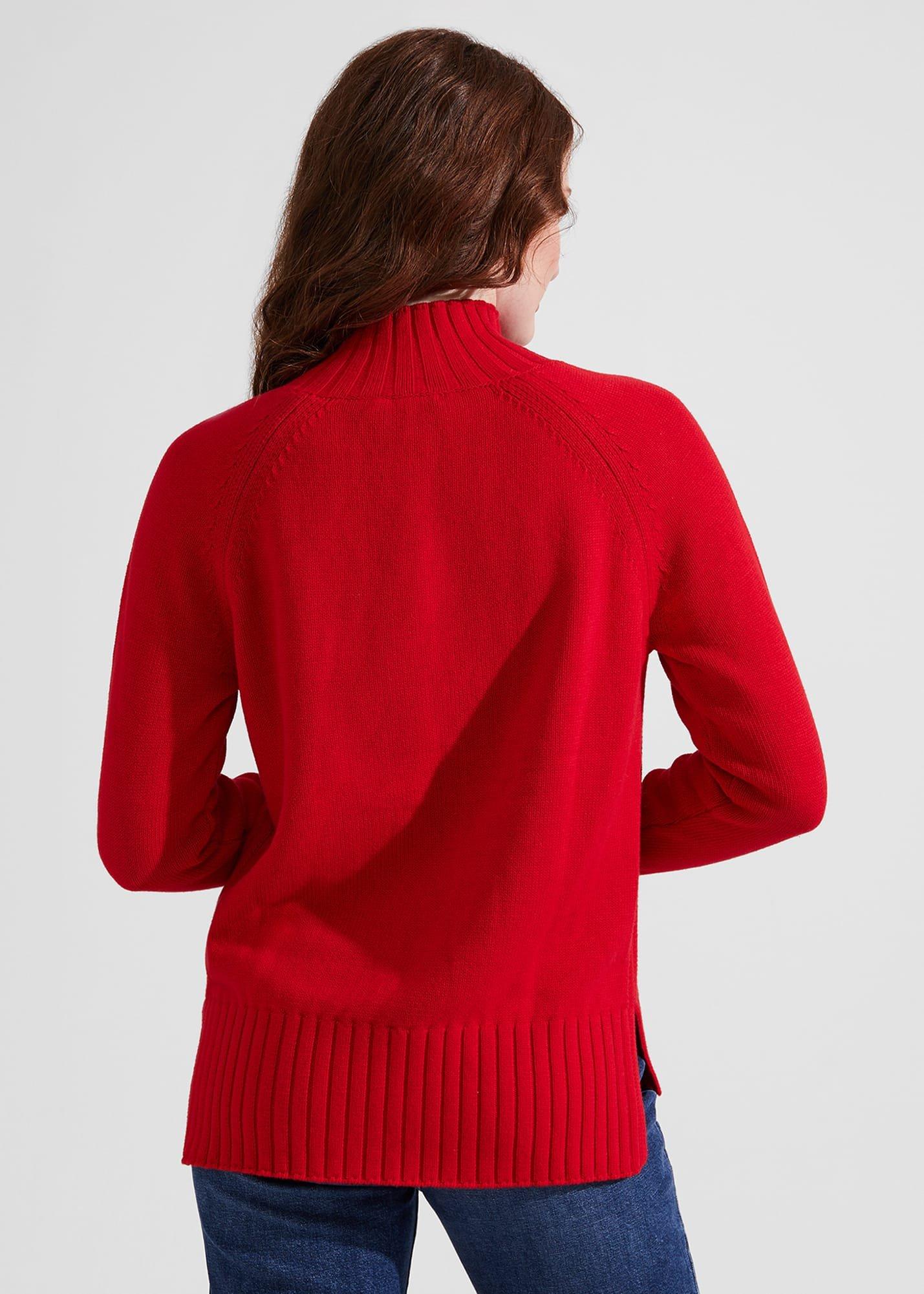 Chrissy Cotton Jumper, Hobbs Red, hi-res