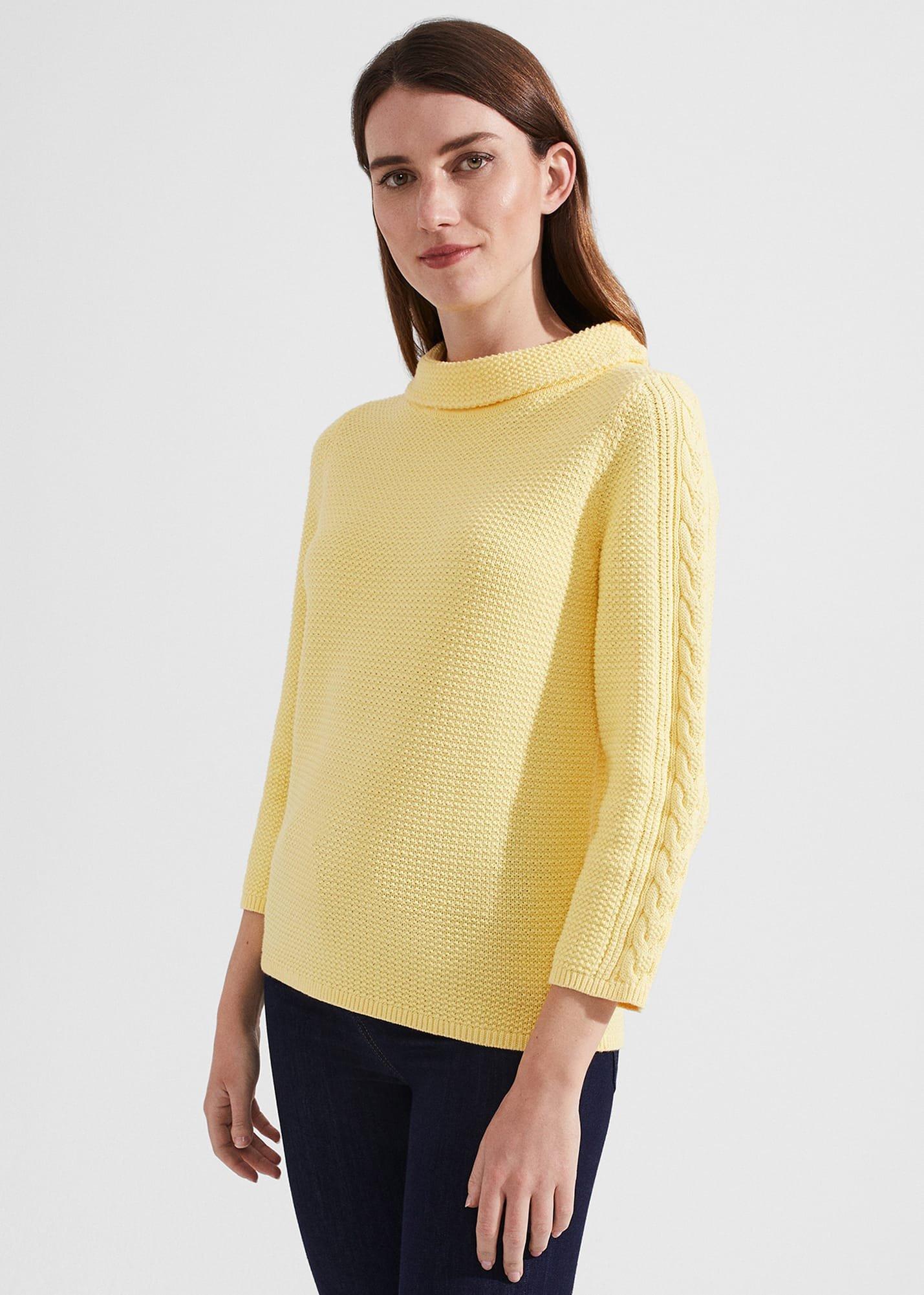 Camilla Cotton Jumper, Lemon Zest, hi-res