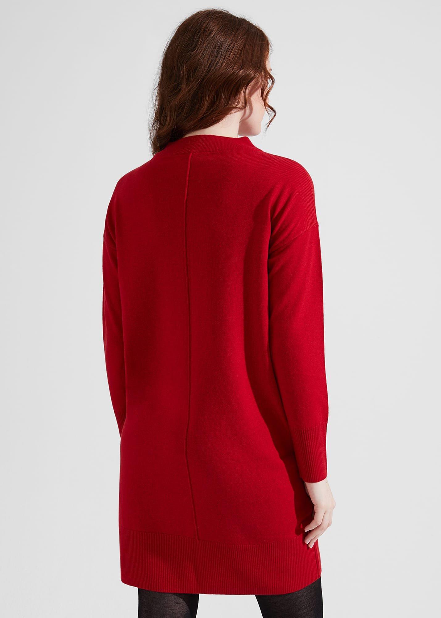 Talia Knitted Dress With Cashmere, True Red, hi-res