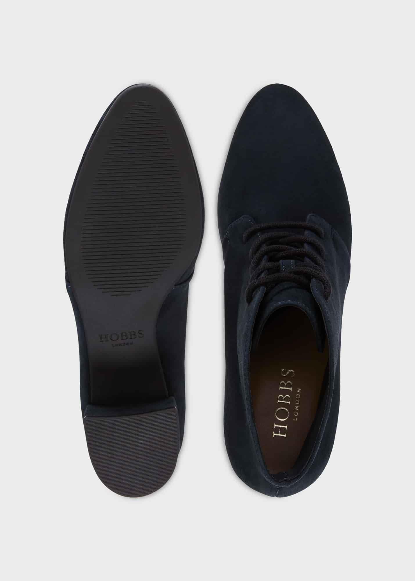 Hetty Lace Up Ankle Boots, Navy, hi-res