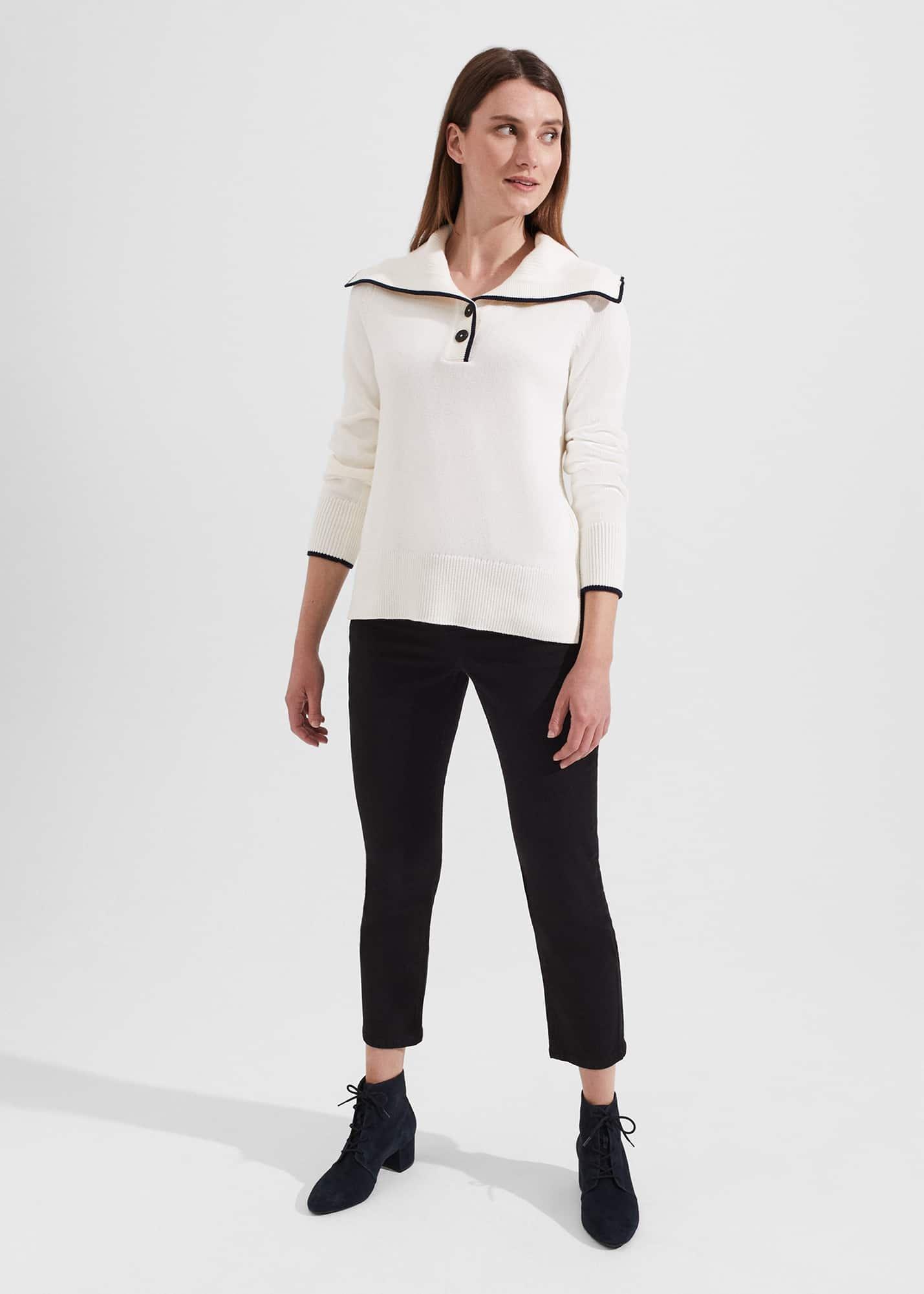 Hetty Lace Up Ankle Boots, Navy, hi-res