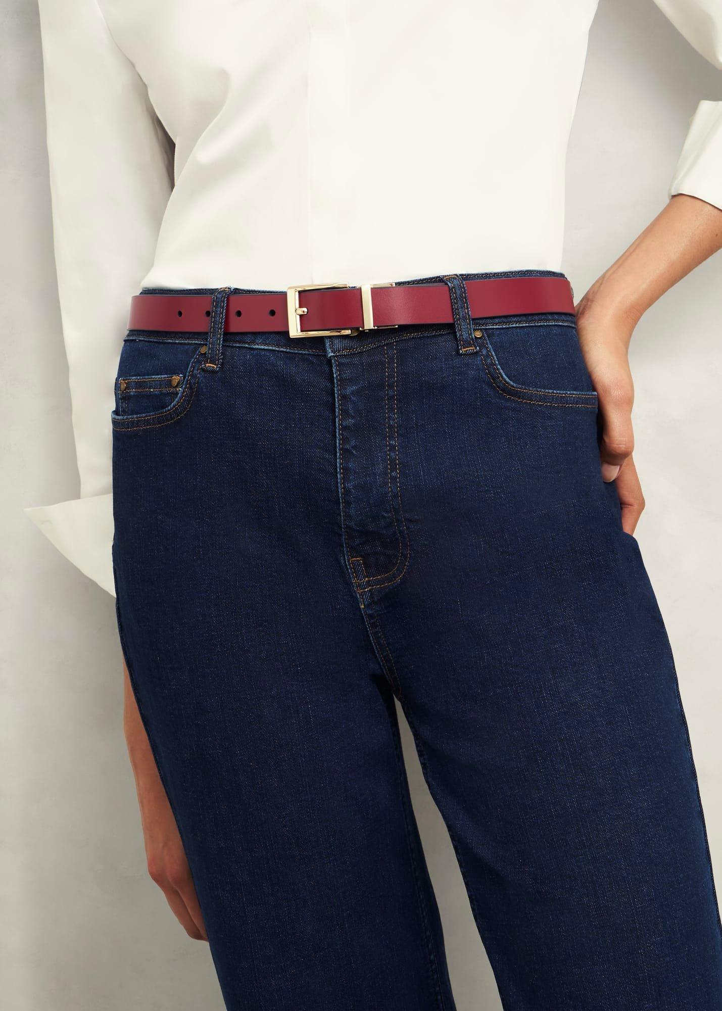 Pauline Reversible Hip Belt, Navy Red, hi-res