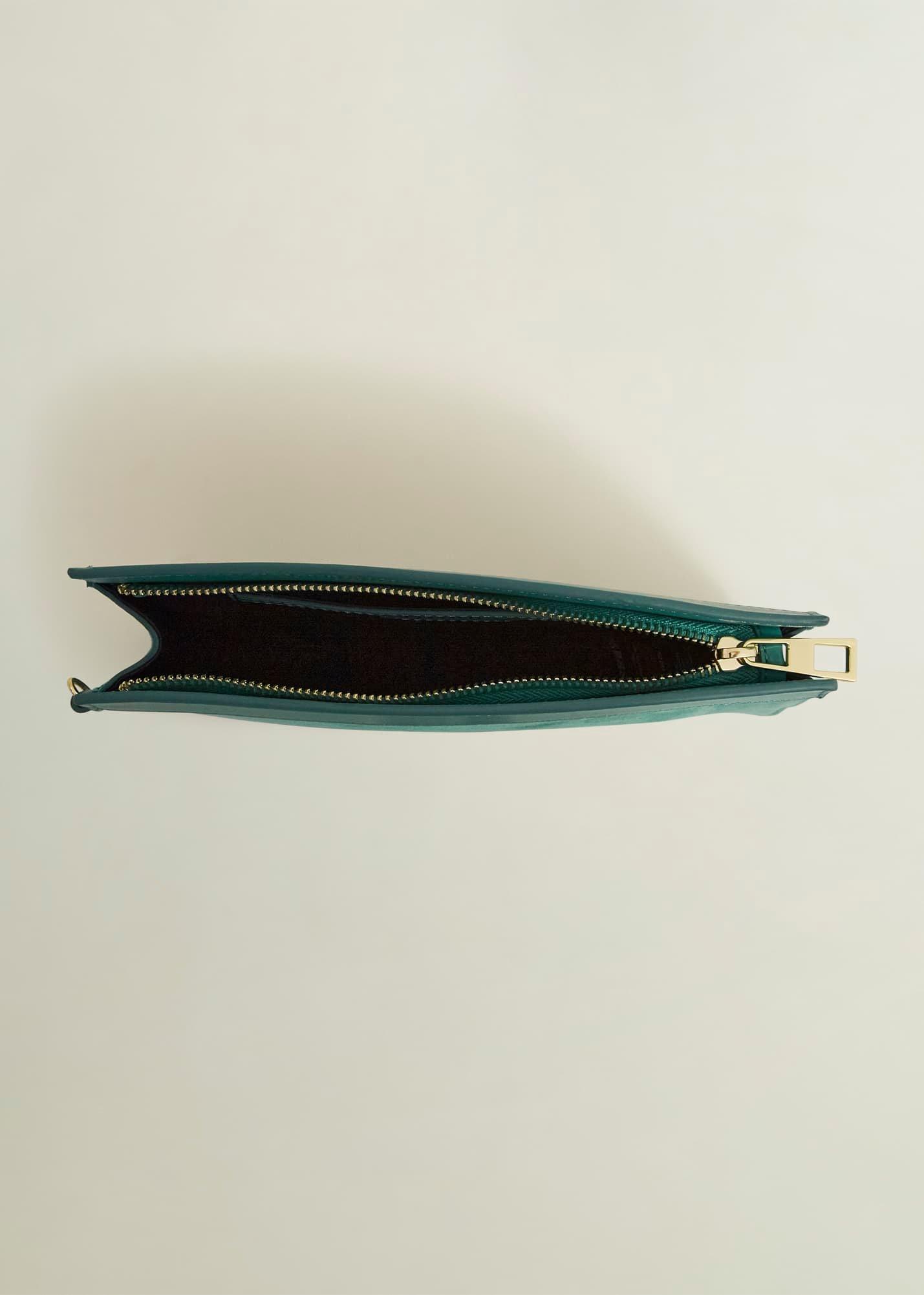 Catherine Suede Wristlet, Deep Aqua Green, hi-res