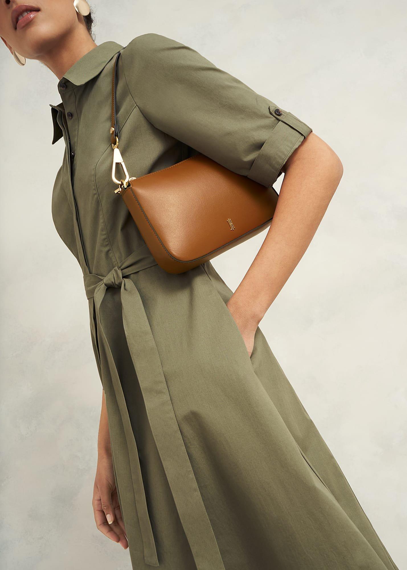 Briella Leather Crossbody Bag, Tan, hi-res