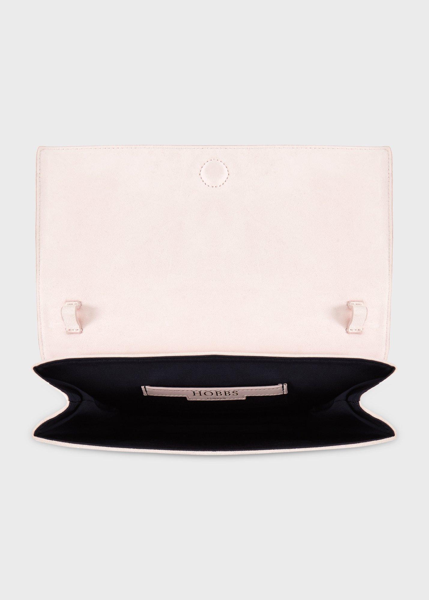 Renata Suede Clutch, Zinnia Pink, hi-res