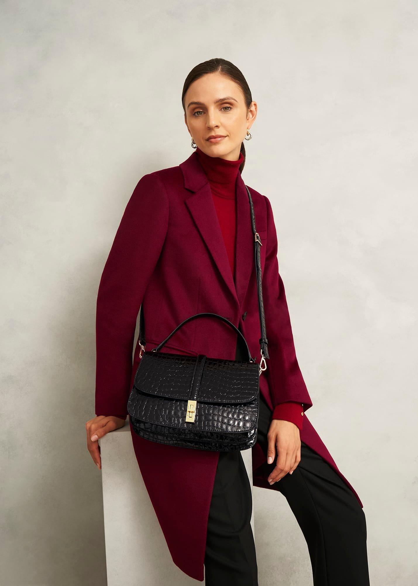 Larissa Leather Crossbody Bag, Black, hi-res