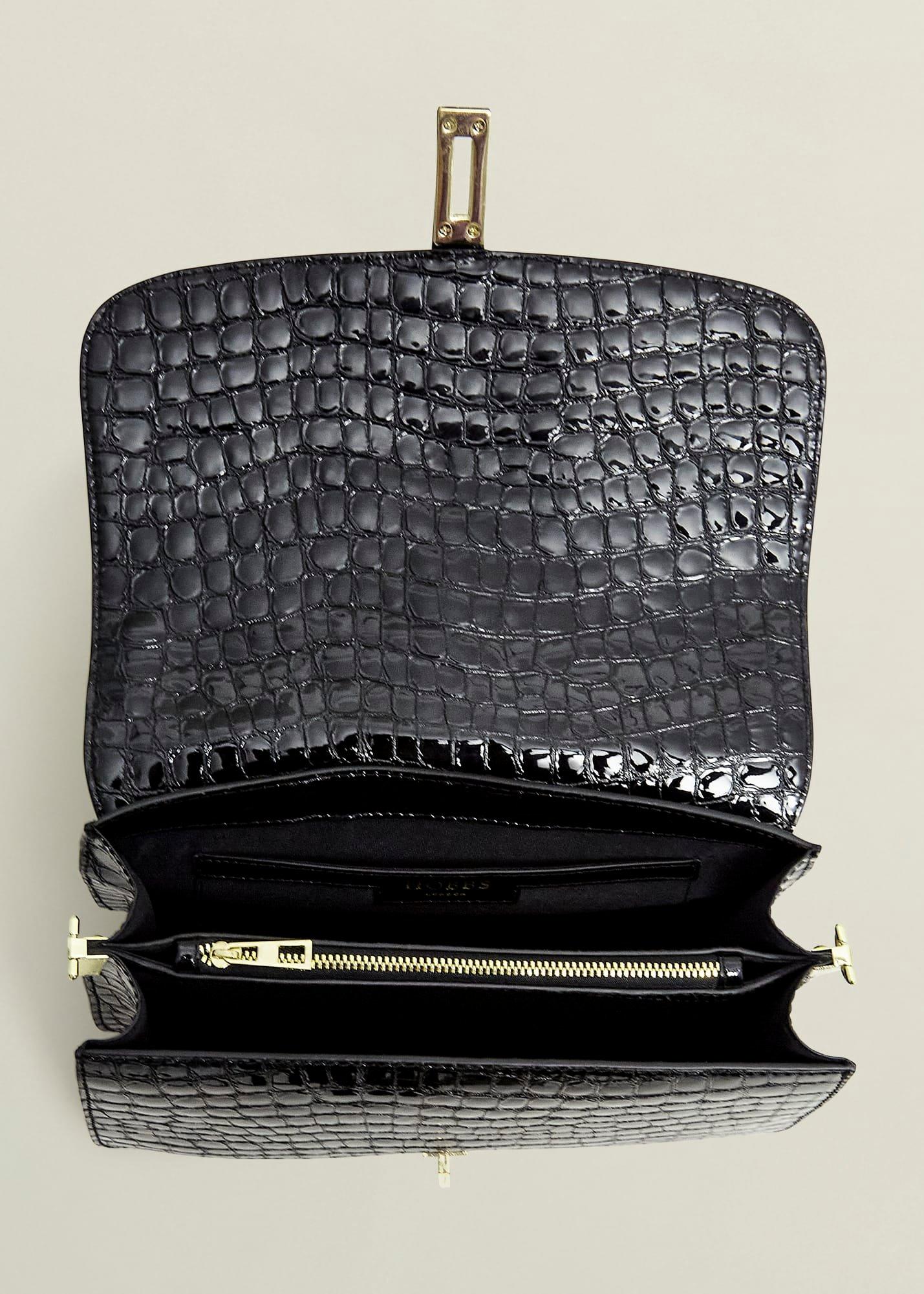 Larissa Leather Crossbody Bag, Black, hi-res