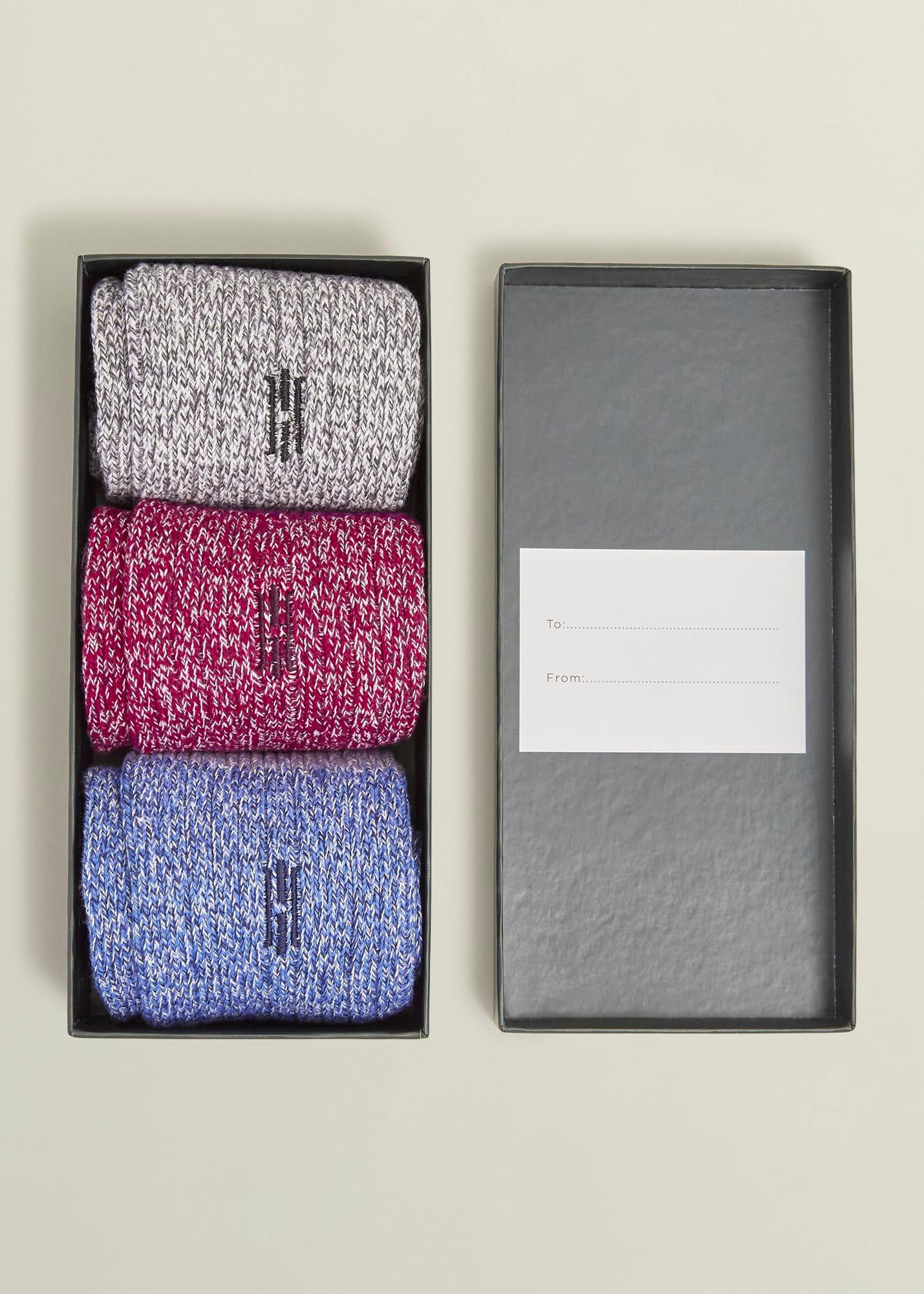 Boot Sock Set, Blue Red Grey, hi-res