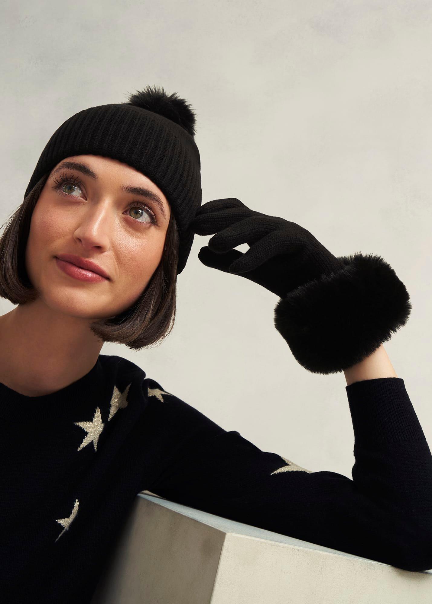 Alison Gloves, Black, hi-res