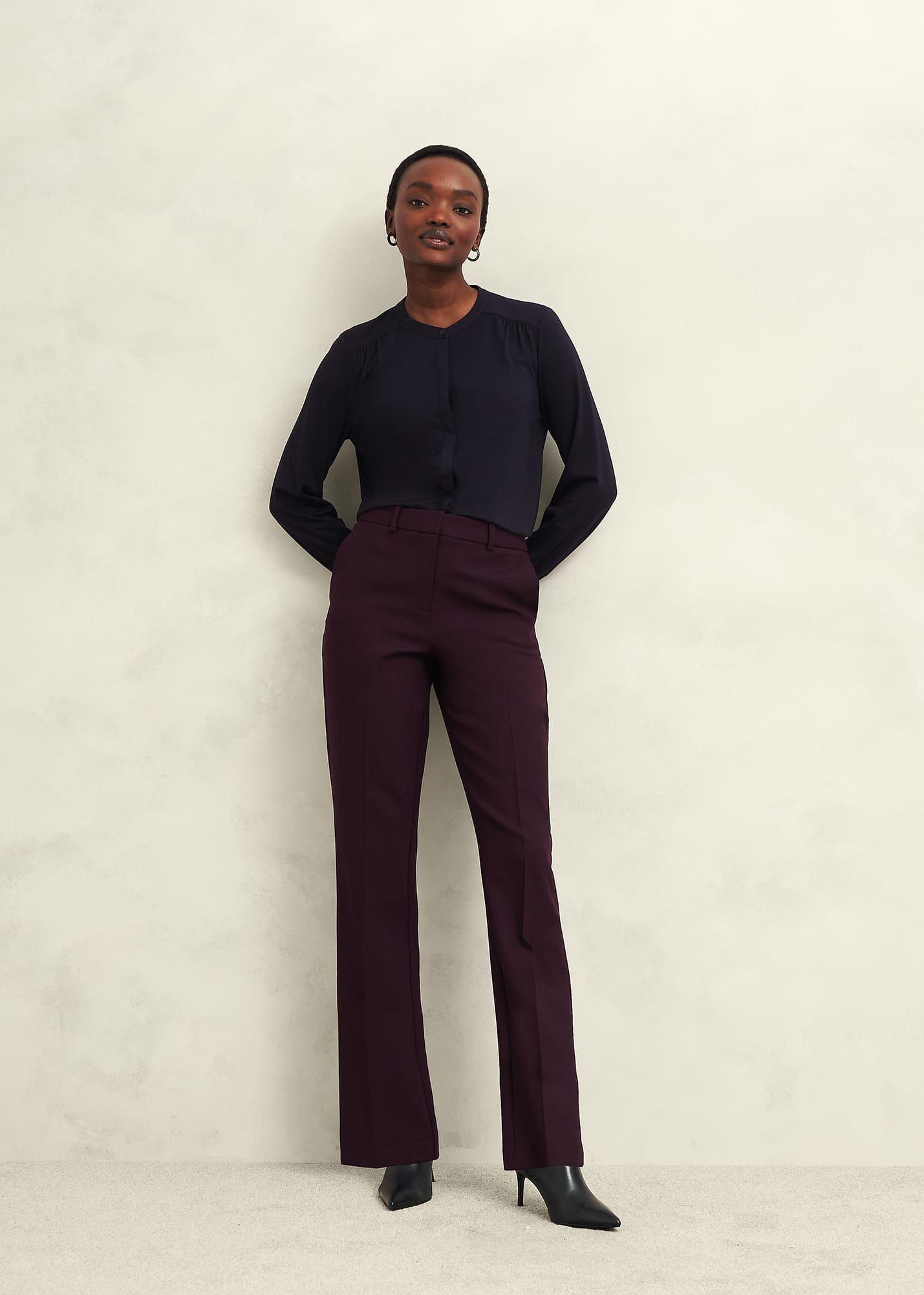 Alana Jersey Blouse, Hobbs Navy, hi-res