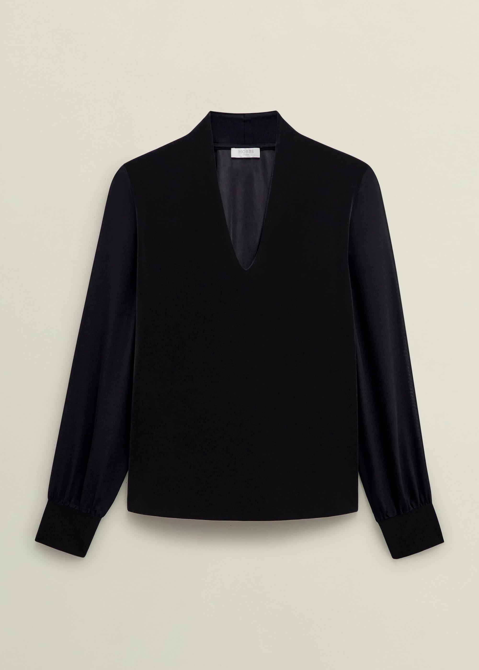 Aimee Velvet Top, Black, hi-res