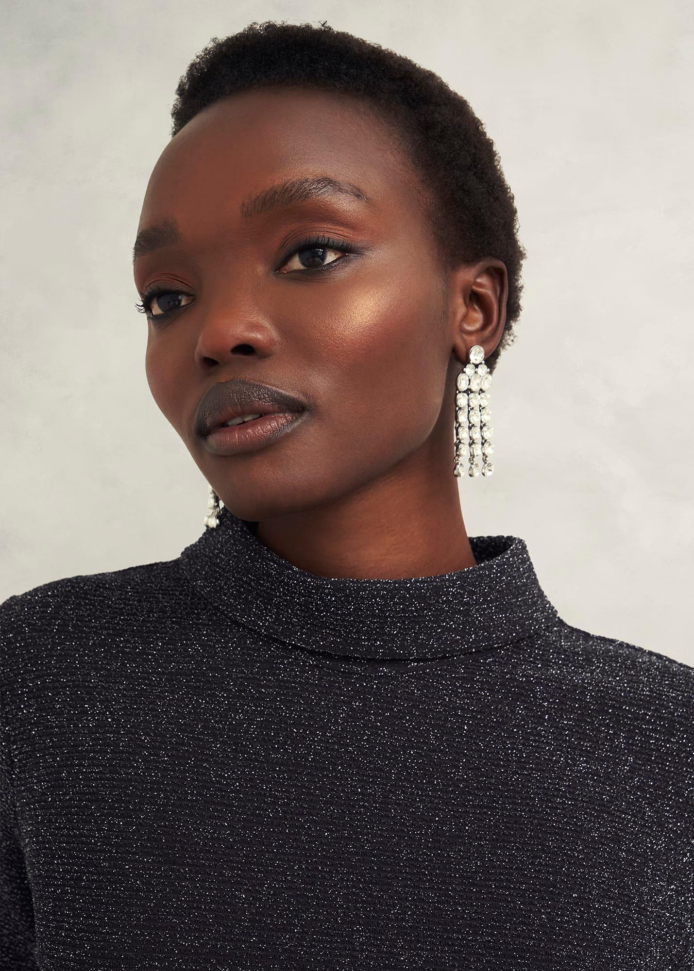 Tali Sparkle Top, Black Silver, hi-res