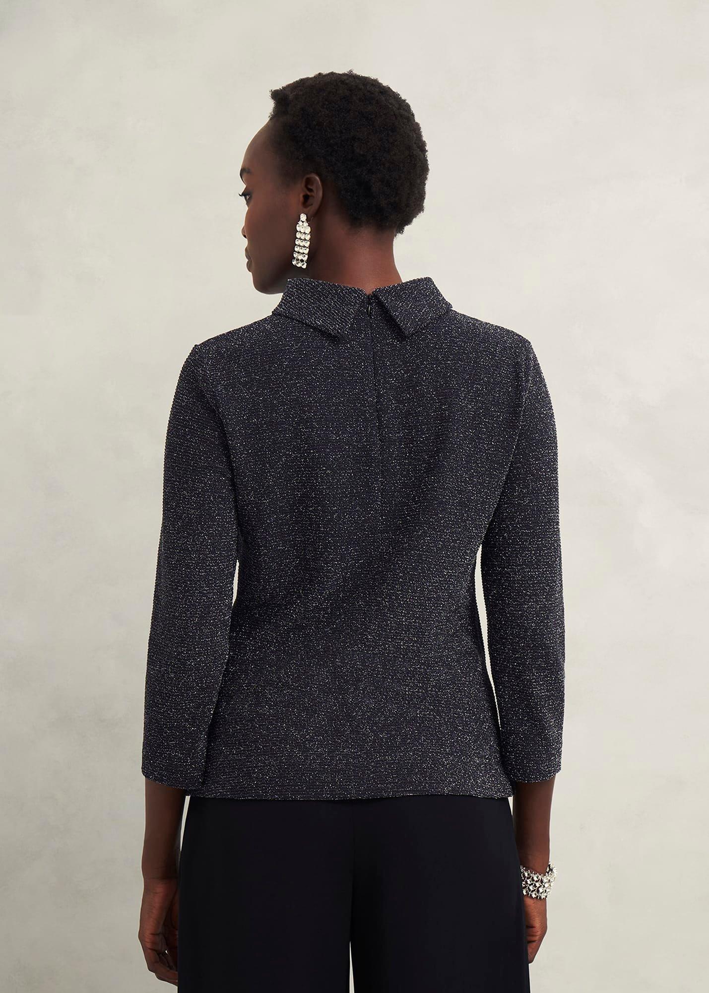 Tali Sparkle Top, Black Silver, hi-res