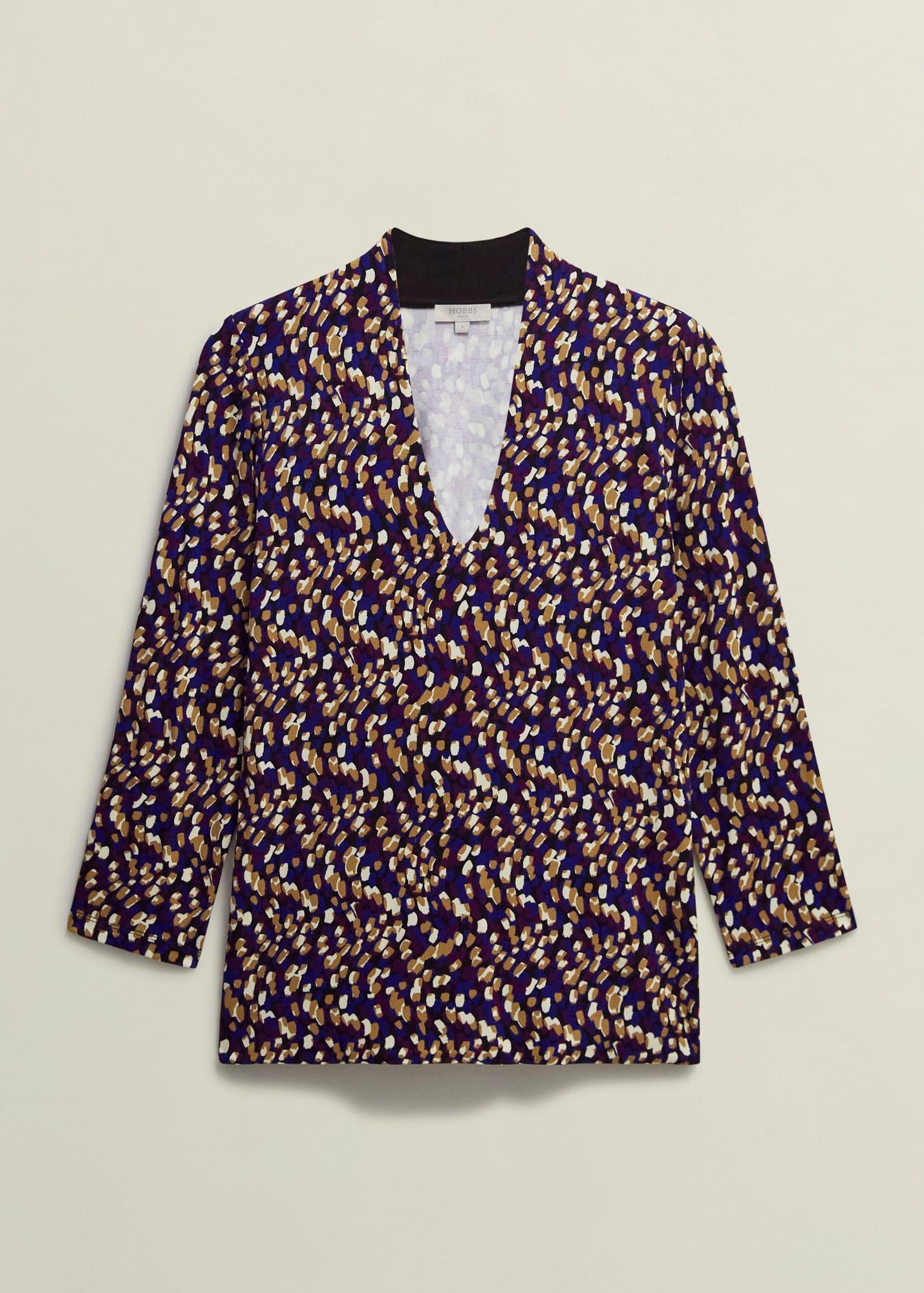 Aimee Printed Top, Purple Multi, hi-res