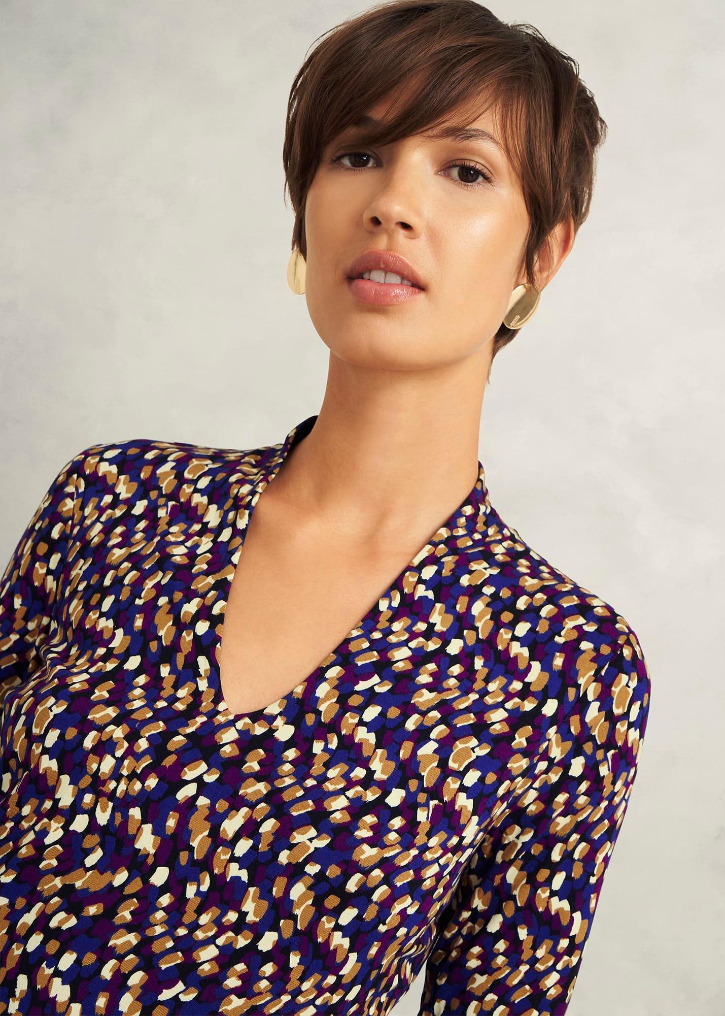 Aimee Printed Top, Purple Multi, hi-res