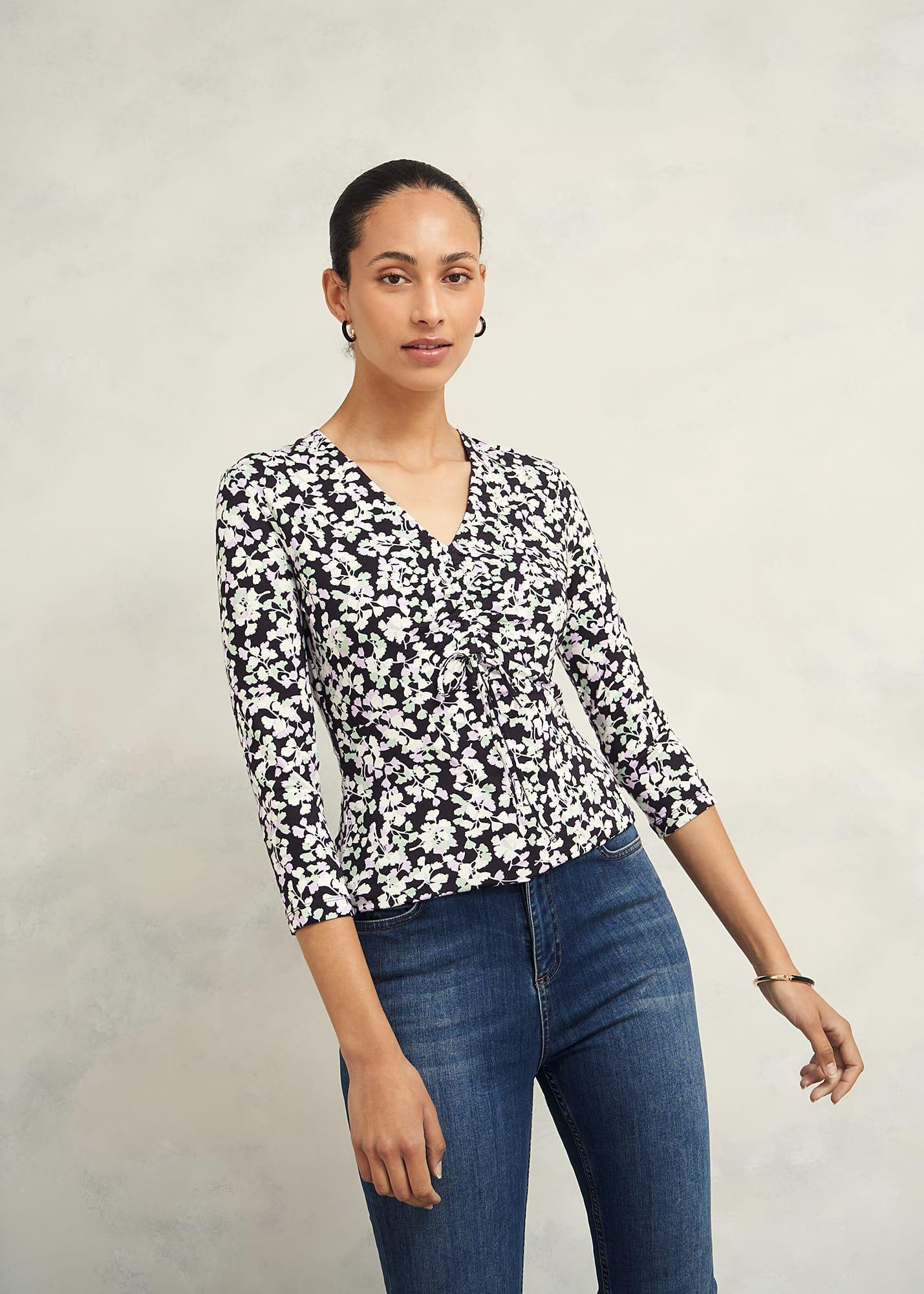 Simmy Printed Top, Navy Multi, hi-res