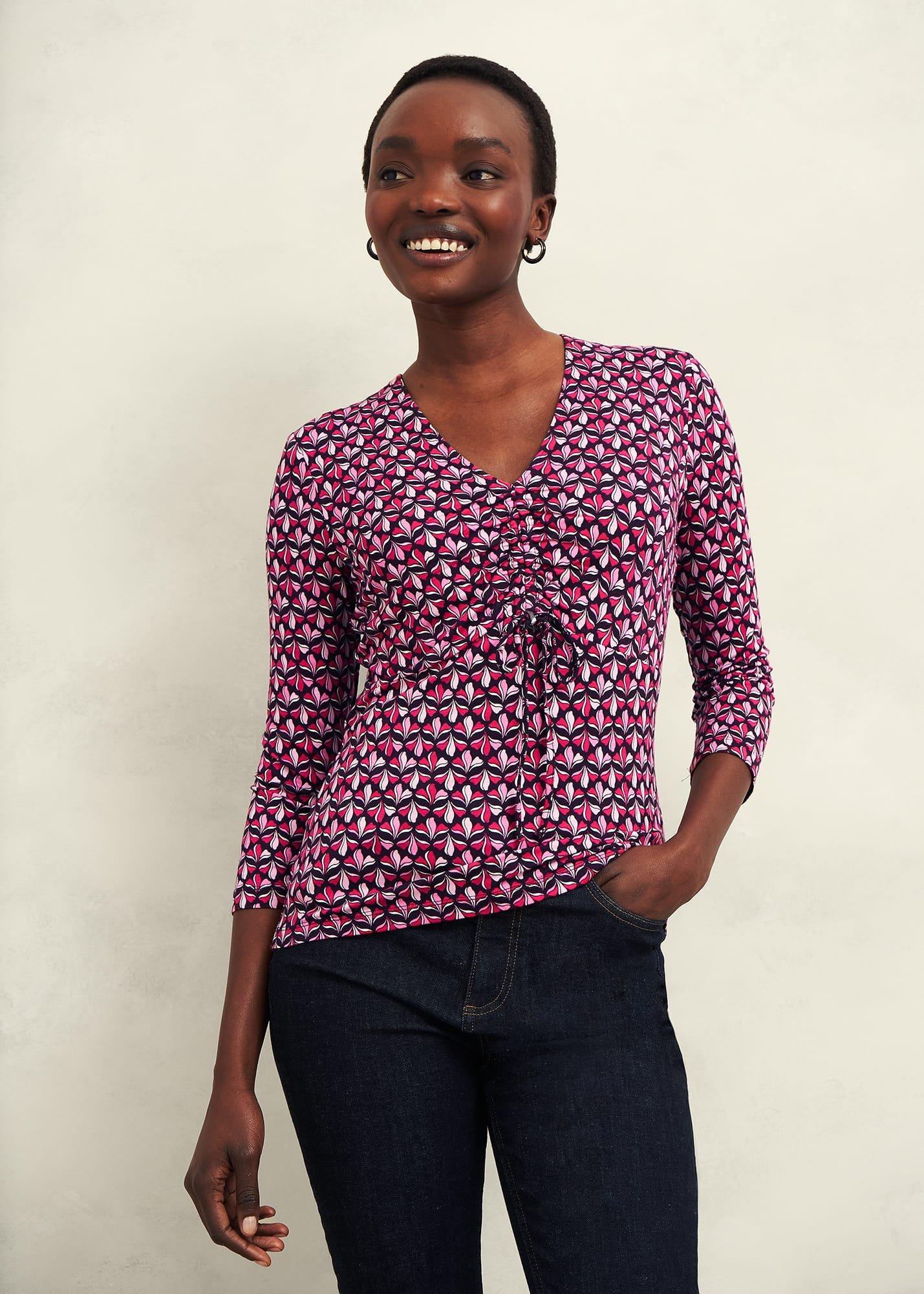 Simmy Printed Top, Zinnia Multi, hi-res