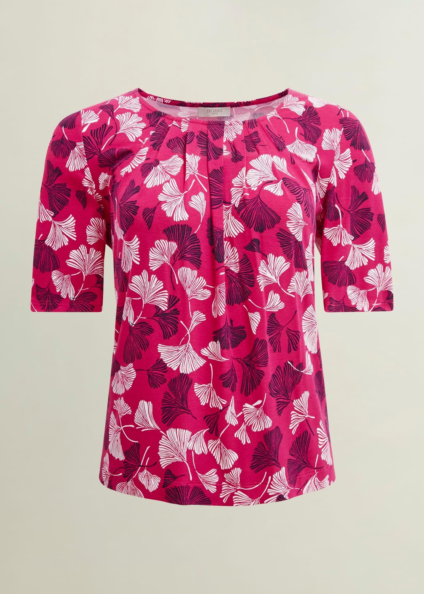 Jacqueline Printed Top, Pink Multi, hi-res