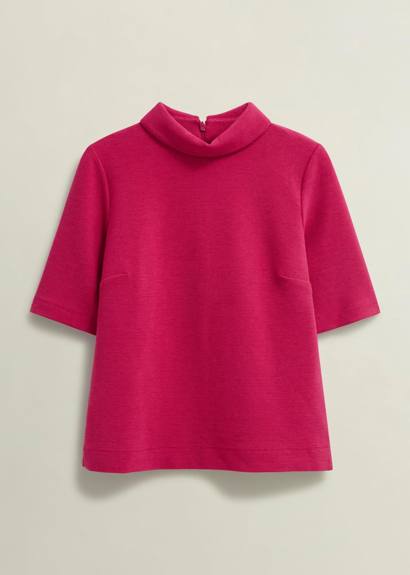 Tali Textured Top, Cranberry, hi-res